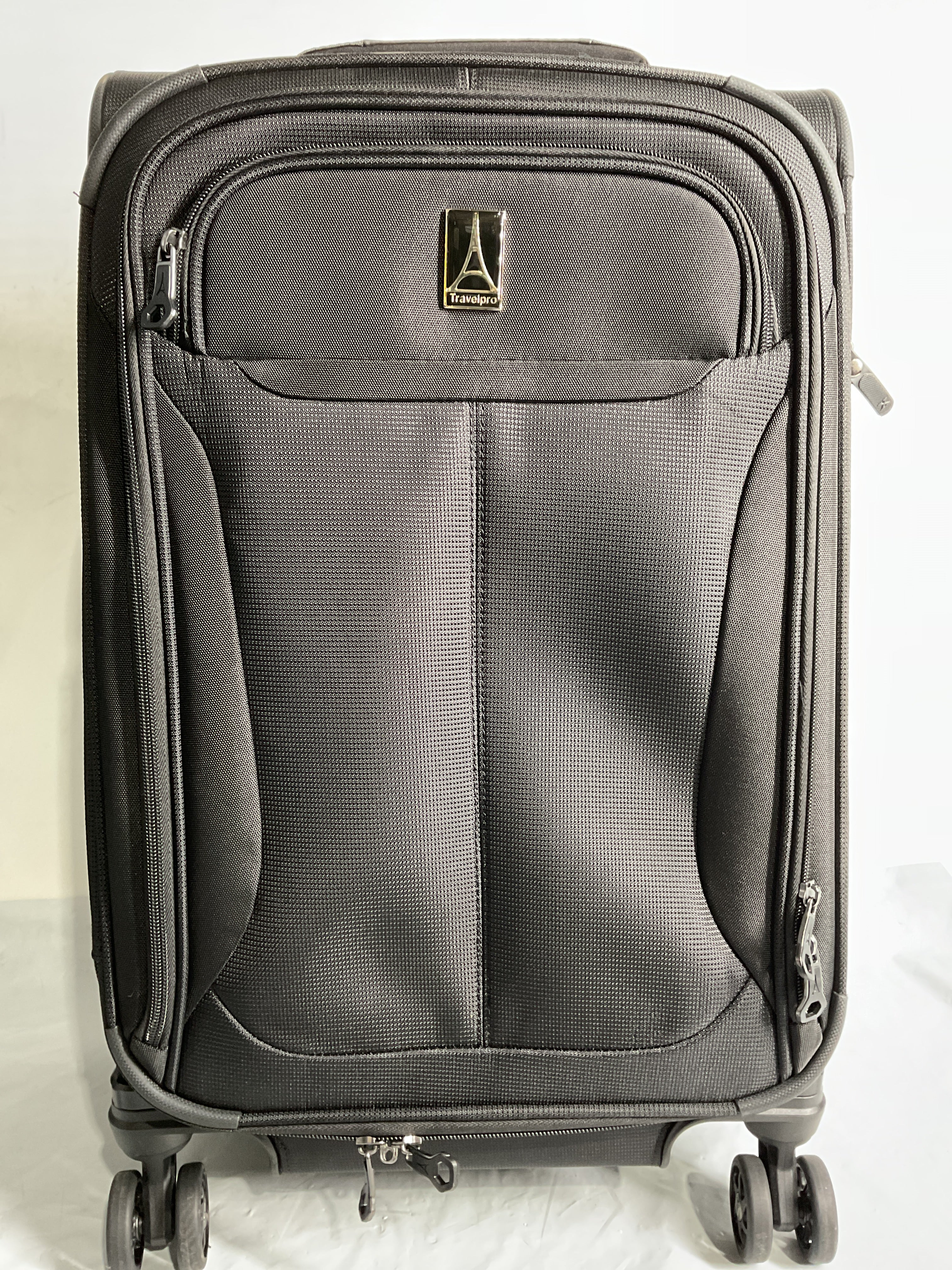 Travelpro Tourlite Softside Expandable Luggage with 4 Spinner Wheels, Lightweight Suitcase, Men and Women ( Black , Carry-On 21-Inch ) Black Carry On 21 Inch U77