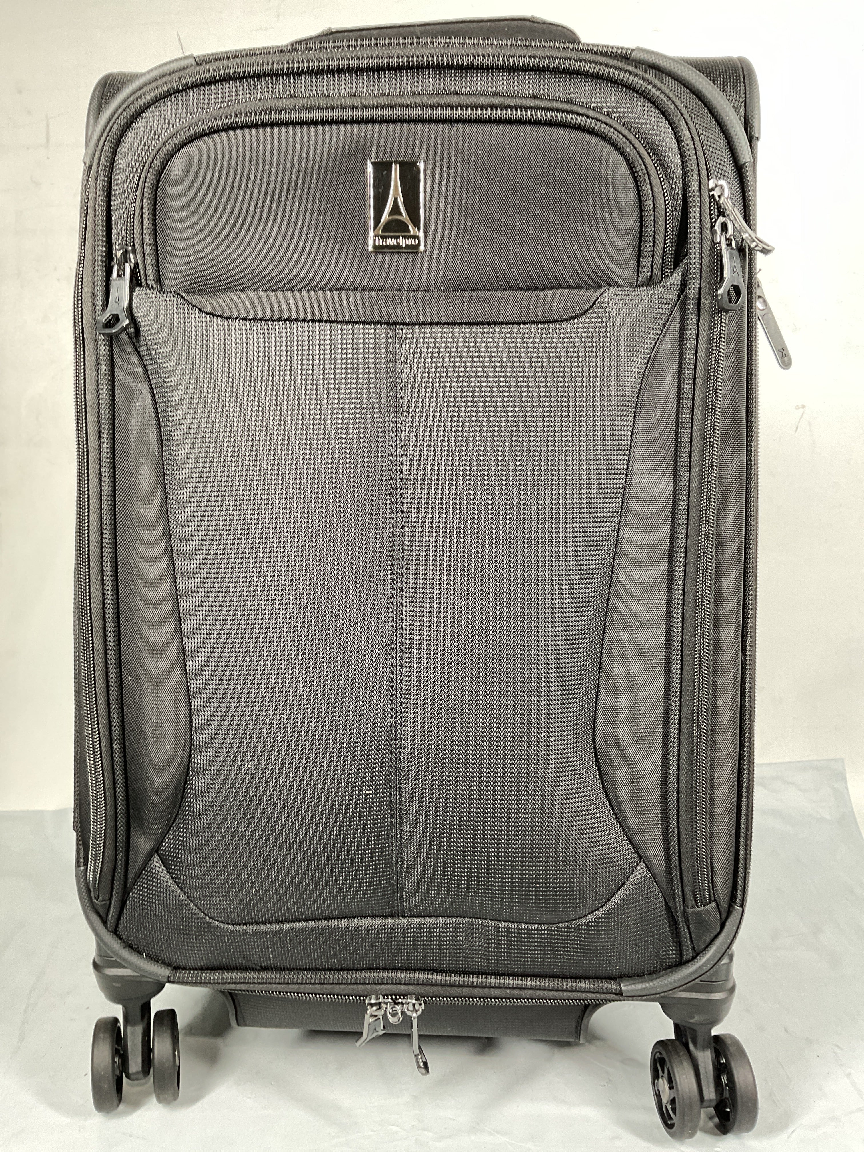 Travelpro Tourlite Softside Expandable Luggage with 4 Spinner Wheels, Lightweight Suitcase, Men and Women ( Black , Carry-On 21-Inch ) Black Carry On 21 Inch U79