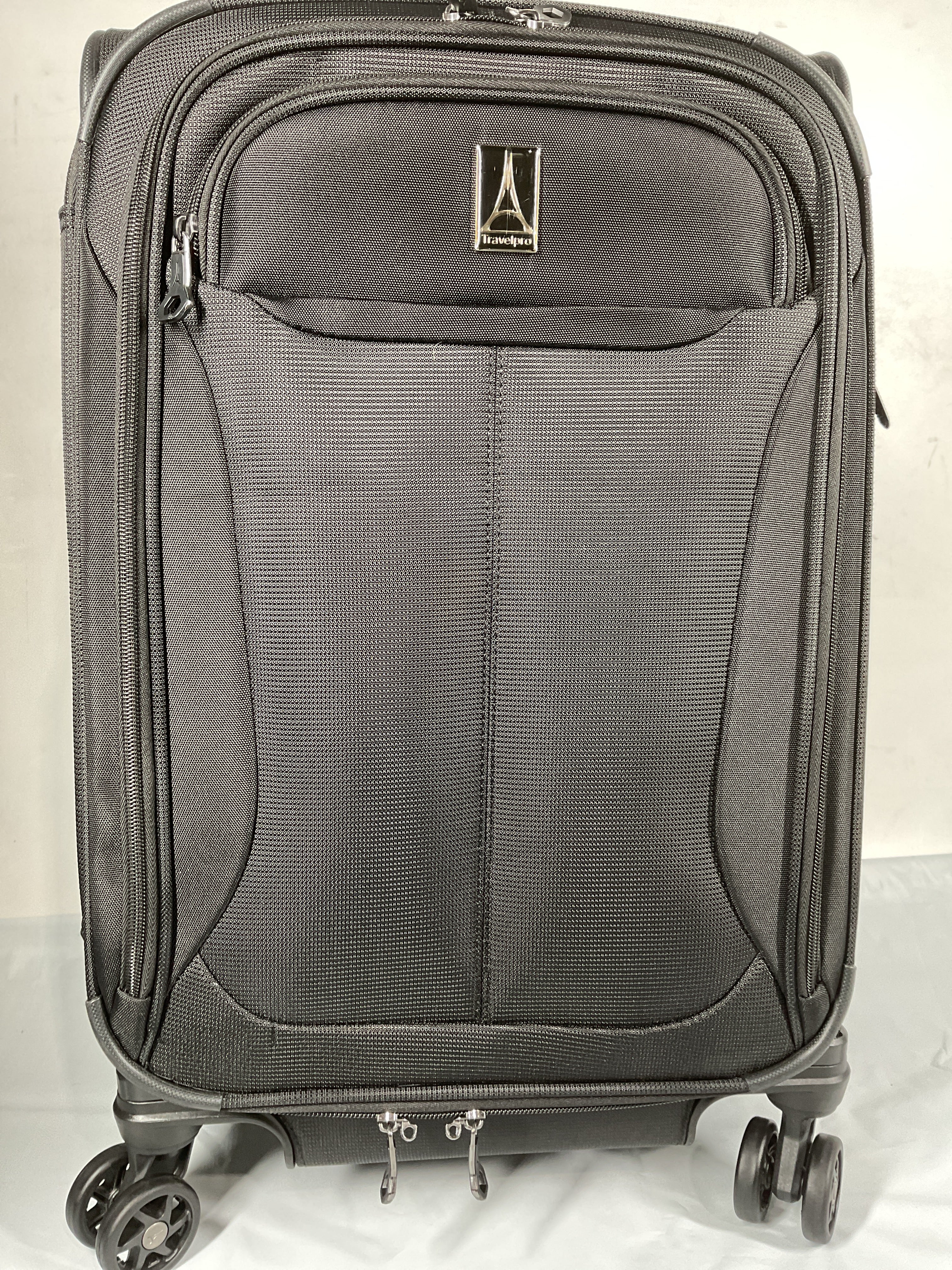 Travelpro Tourlite Softside Expandable Luggage with 4 Spinner Wheels, Lightweight Suitcase, Men and Women ( Black , Carry-On 21-Inch ) Black Carry On 21 Inch U80