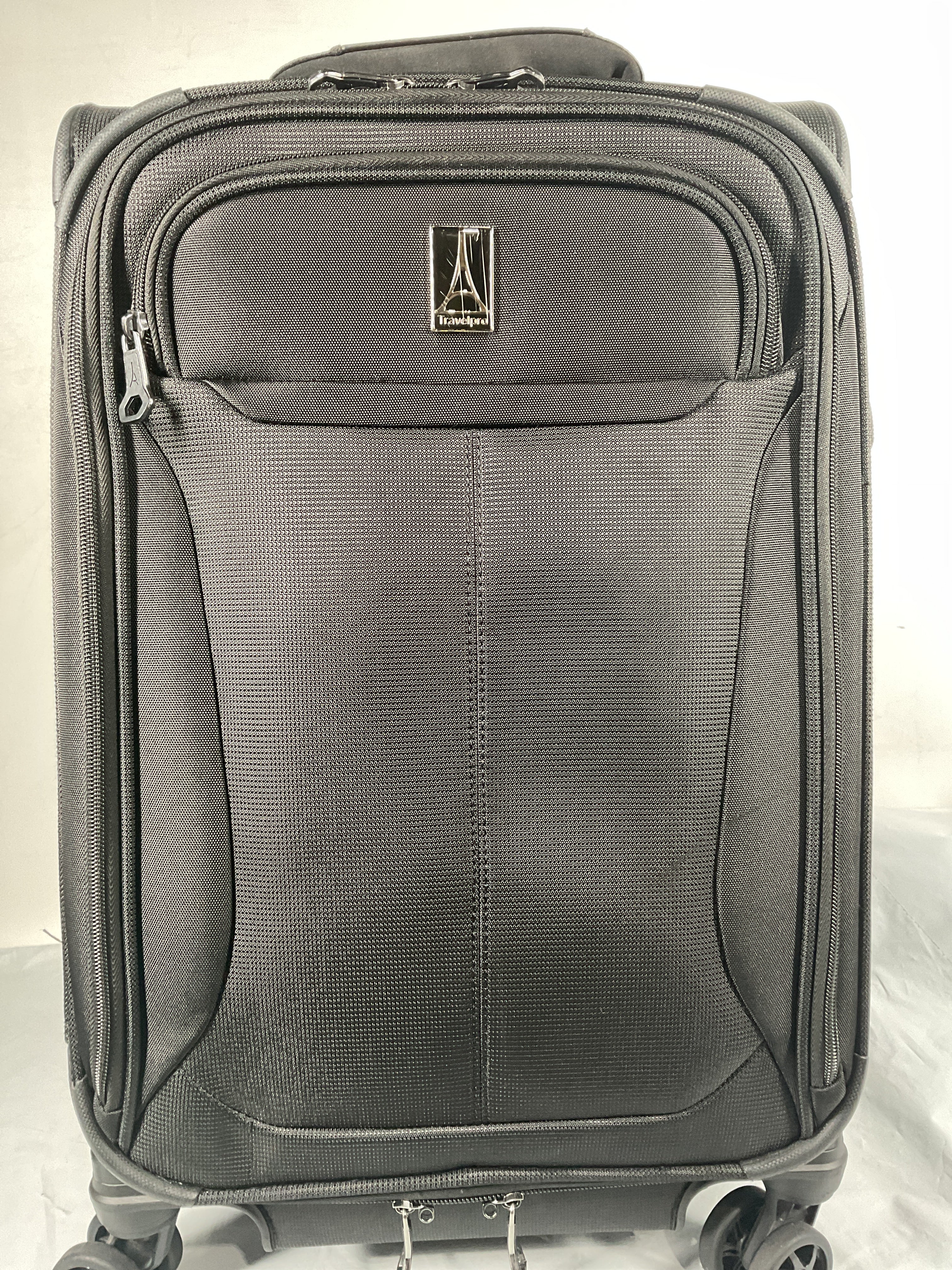 Travelpro Tourlite Softside Expandable Luggage with 4 Spinner Wheels, Lightweight Suitcase, Men and Women ( Black , Carry-On 21-Inch ) Black Carry On 21 Inch U83