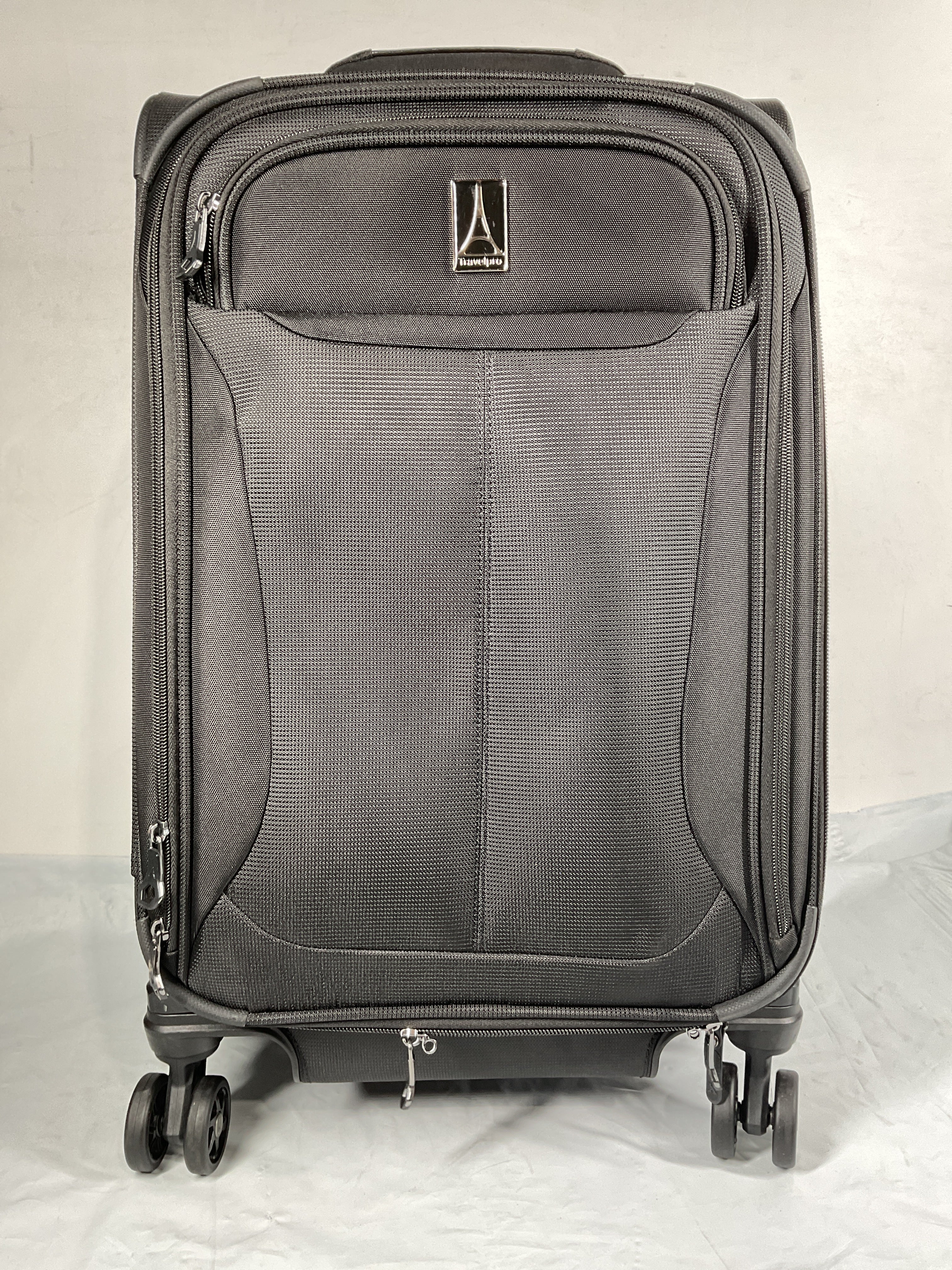 Travelpro Tourlite Softside Expandable Luggage with 4 Spinner Wheels, Lightweight Suitcase, Men and Women ( Black , Carry-On 21-Inch ) Black Carry On 21 Inch U84
