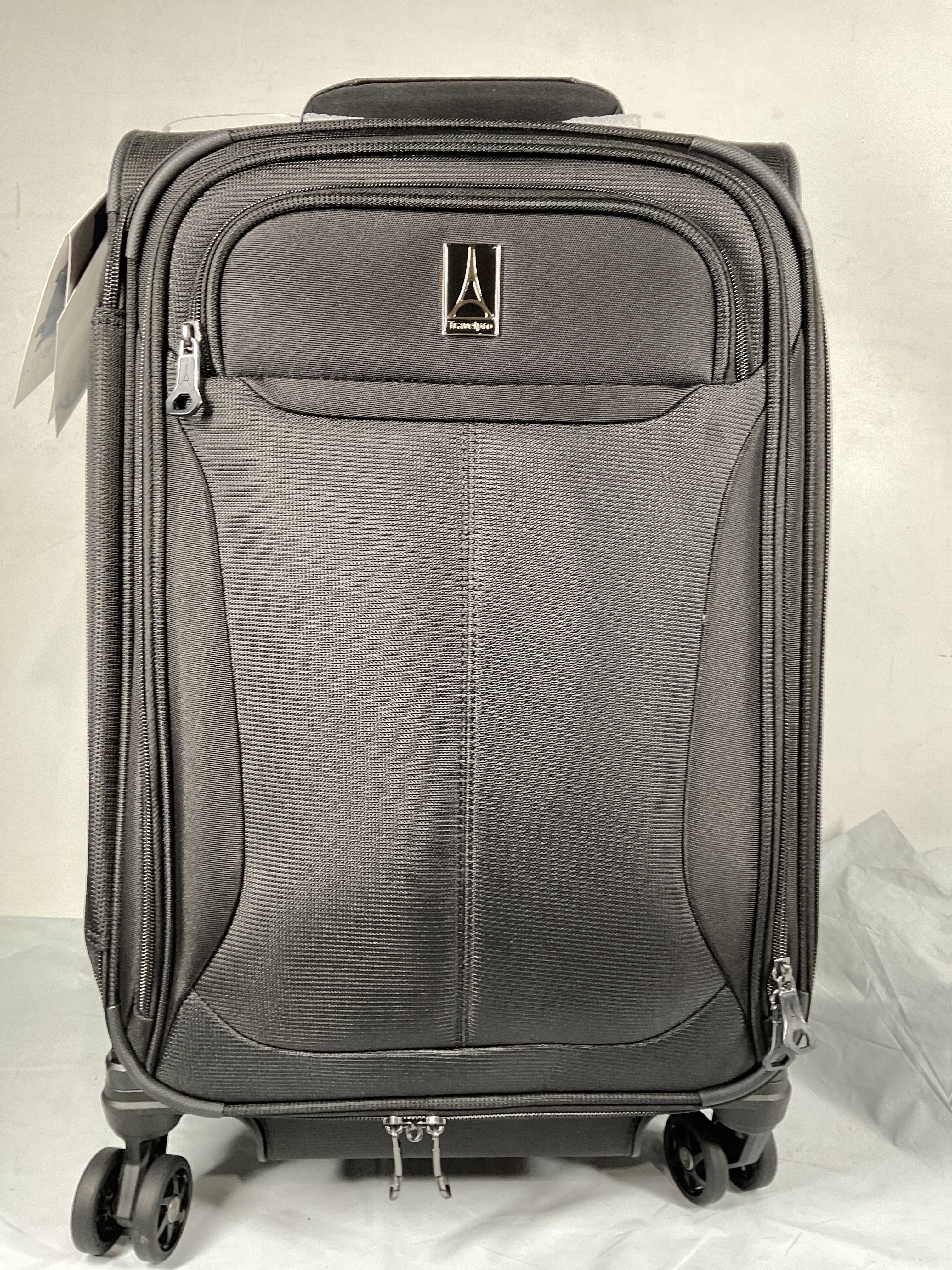 Travelpro Tourlite Softside Expandable Luggage with 4 Spinner Wheels, Lightweight Suitcase, Men and Women ( Black , Carry-On 21-Inch ) Black Carry On 21 Inch U86
