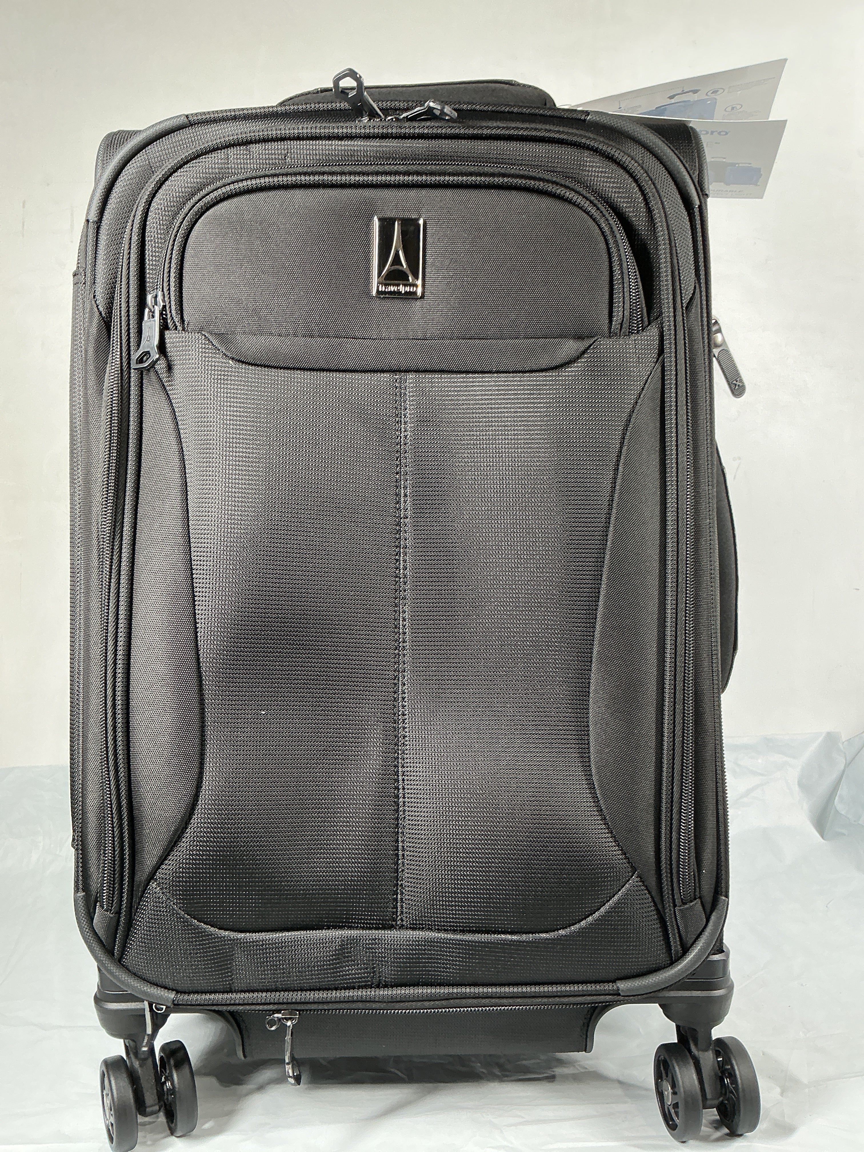 Travelpro Tourlite Softside Expandable Luggage with 4 Spinner Wheels, Lightweight Suitcase, Men and Women ( Black , Carry-On 21-Inch ) Black Carry On 21 Inch U87