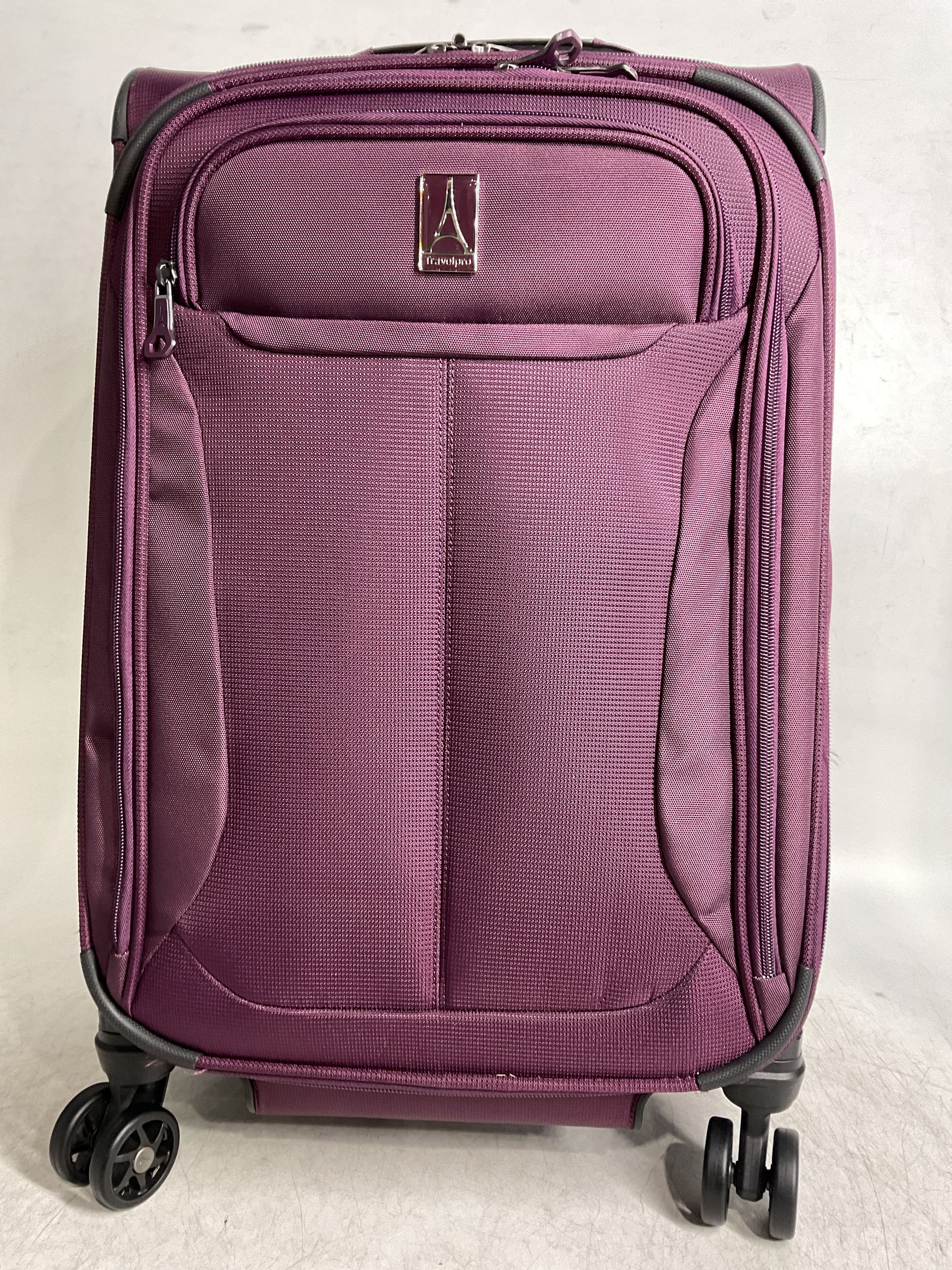 Travelpro Tourlite Softside Expandable Luggage with 4 Spinner Wheels, Lightweight Suitcase, Men and Women ( Deep Purple , Carry-On 21-Inch ) Deep Purple Carry On 21 Inch U11