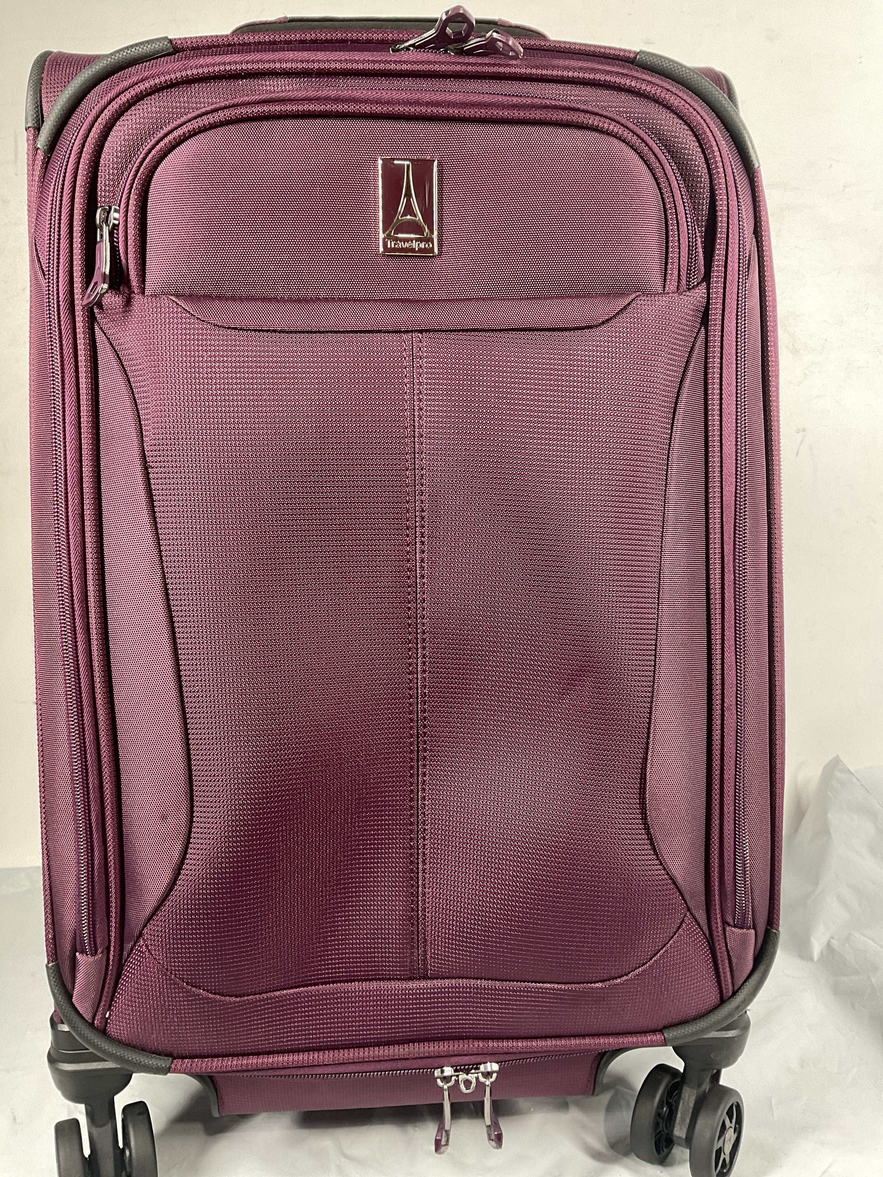 Travelpro Tourlite Softside Expandable Luggage with 4 Spinner Wheels, Lightweight Suitcase, Men and Women ( Deep Purple , Carry-On 21-Inch ) Deep Purple Carry On 21 Inch U16