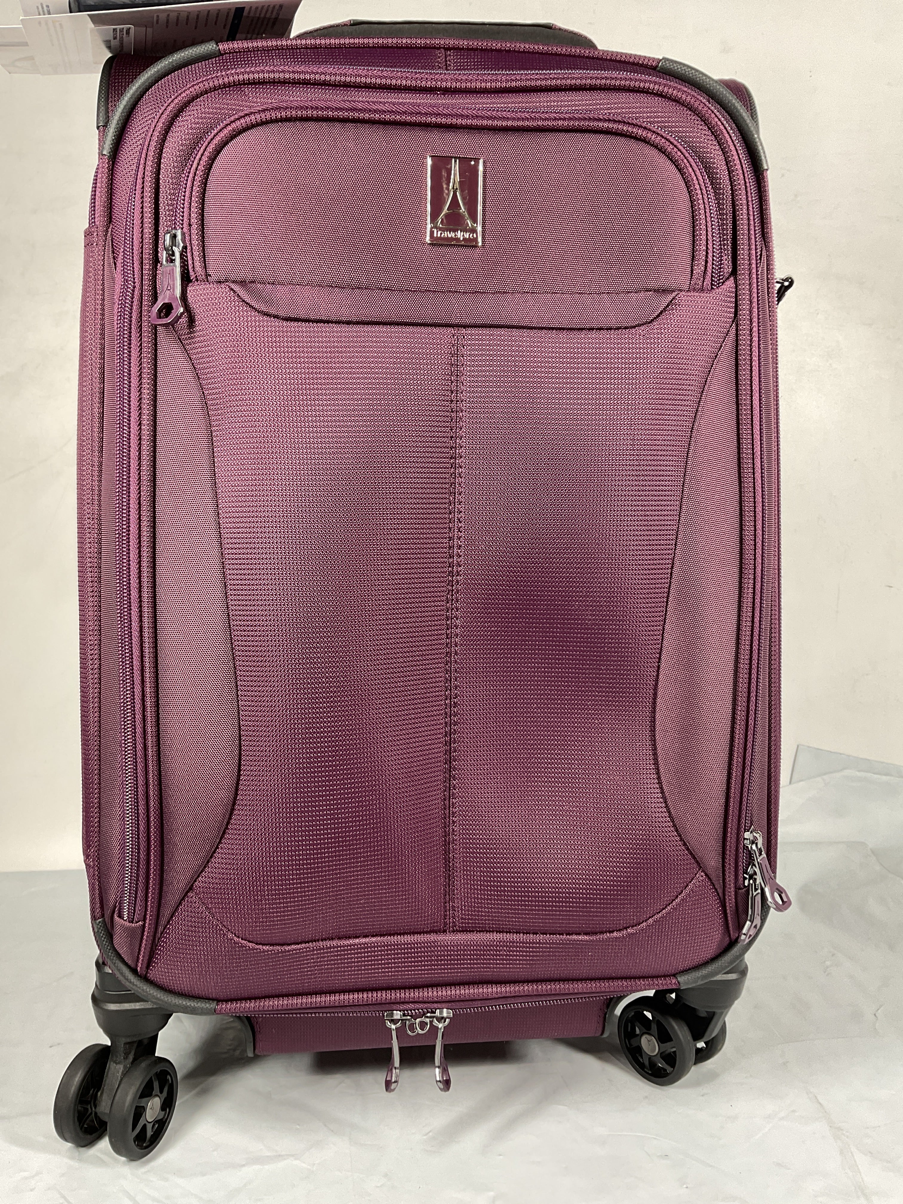 Travelpro Tourlite Softside Expandable Luggage with 4 Spinner Wheels, Lightweight Suitcase, Men and Women ( Deep Purple , Carry-On 21-Inch ) Deep Purple Carry On 21 Inch U18