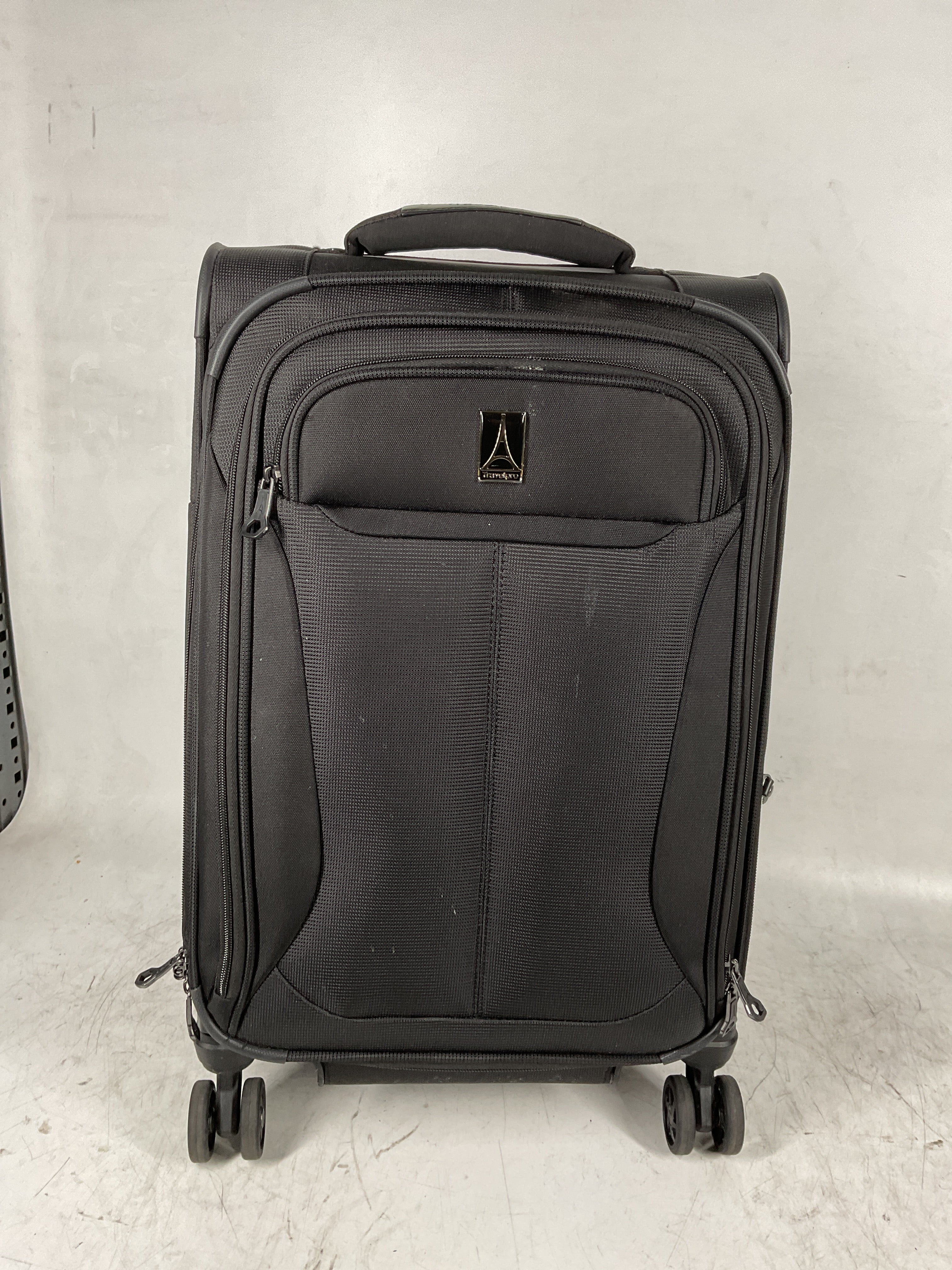 Travelpro Tourlite Softside Expandable Luggage with 4 Spinner Wheels, Lightweight Suitcase, Men and Women ( Black , Carry-On 19-Inch ) Black Carry On 19 Inch U12