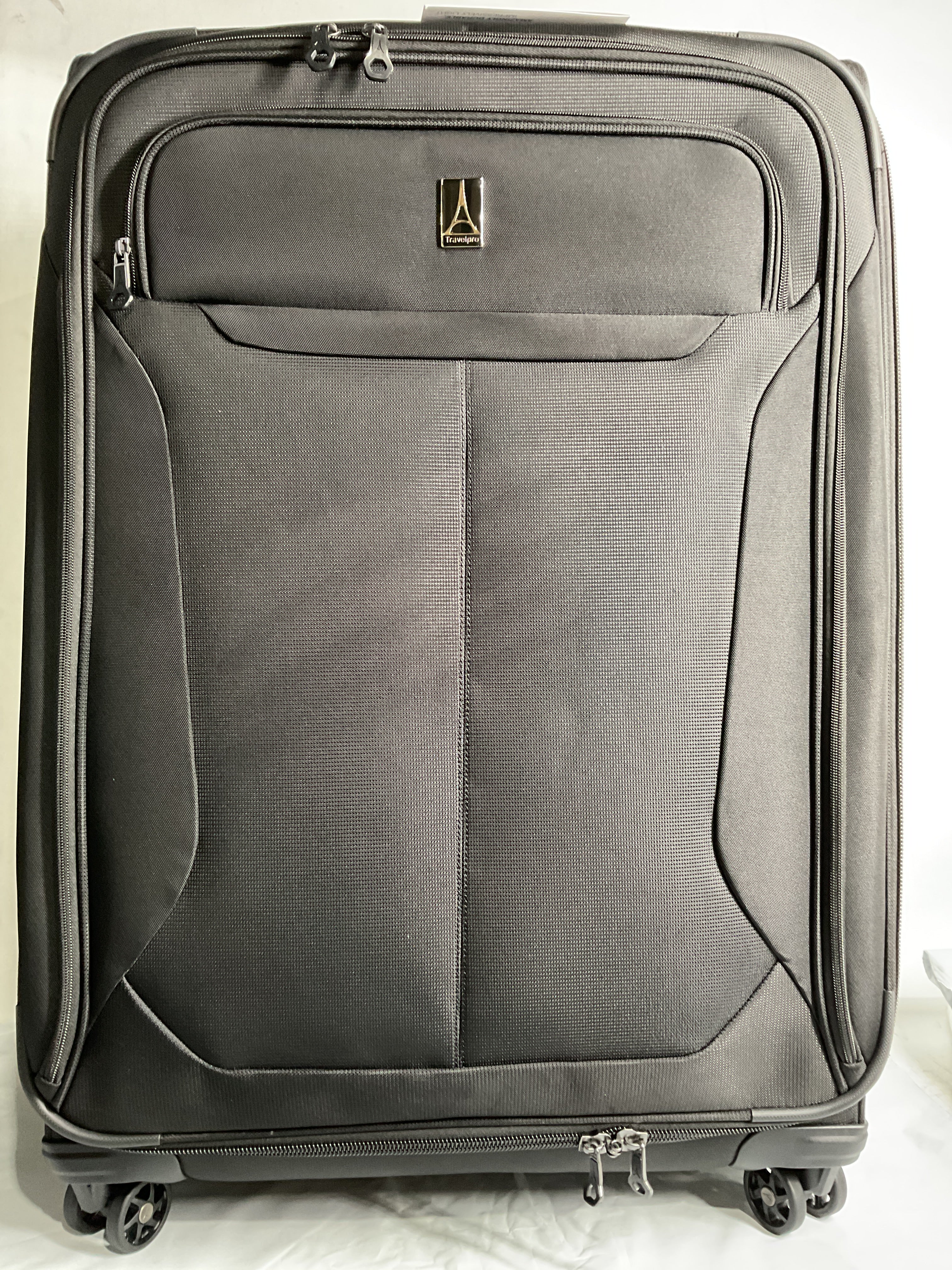Travelpro Tourlite Softside Expandable Luggage with 4 Spinner Wheels, Lightweight Suitcase, Men and Women ( Black , Checked-Large 29-Inch ) Black Checked Large 29 Inch U11
