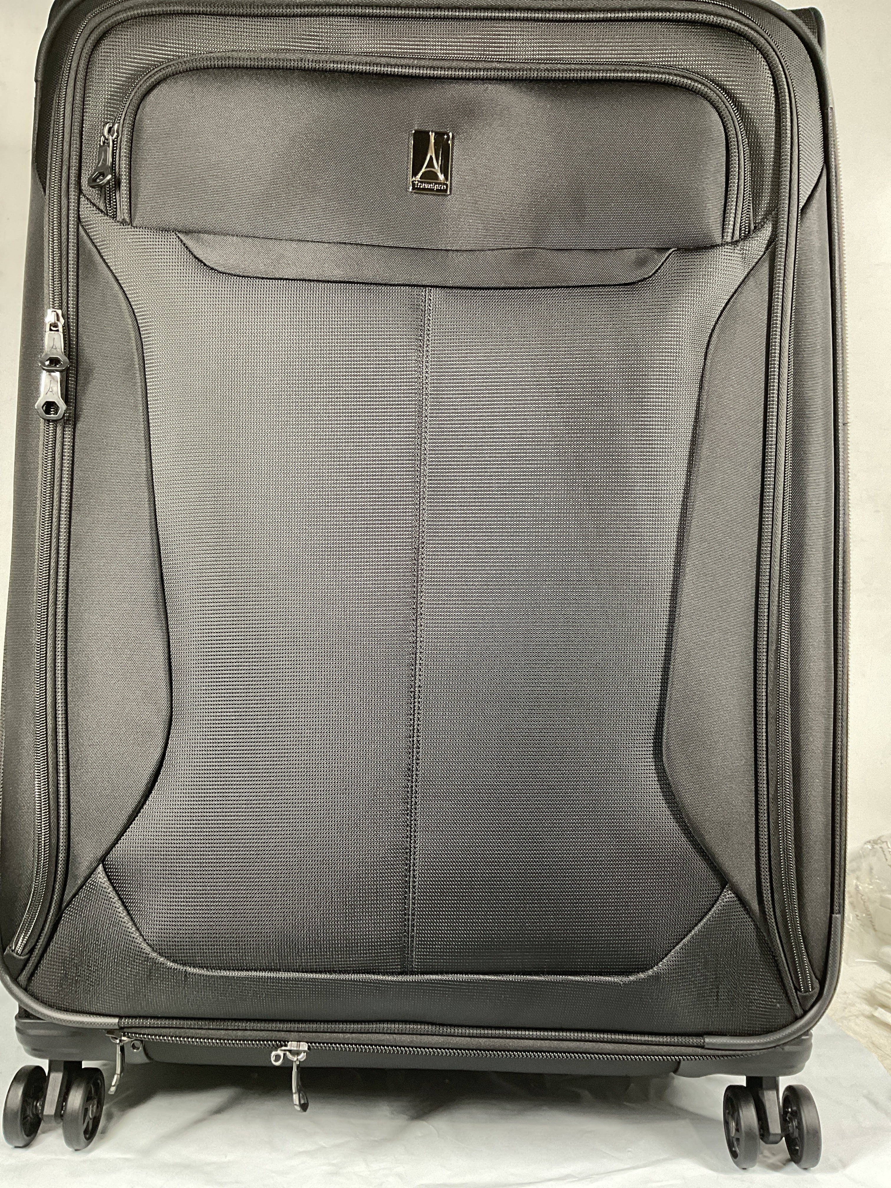 Travelpro Tourlite Softside Expandable Luggage with 4 Spinner Wheels, Lightweight Suitcase, Men and Women ( Black , Checked-Large 29-Inch ) Black Checked Large 29 Inch U13