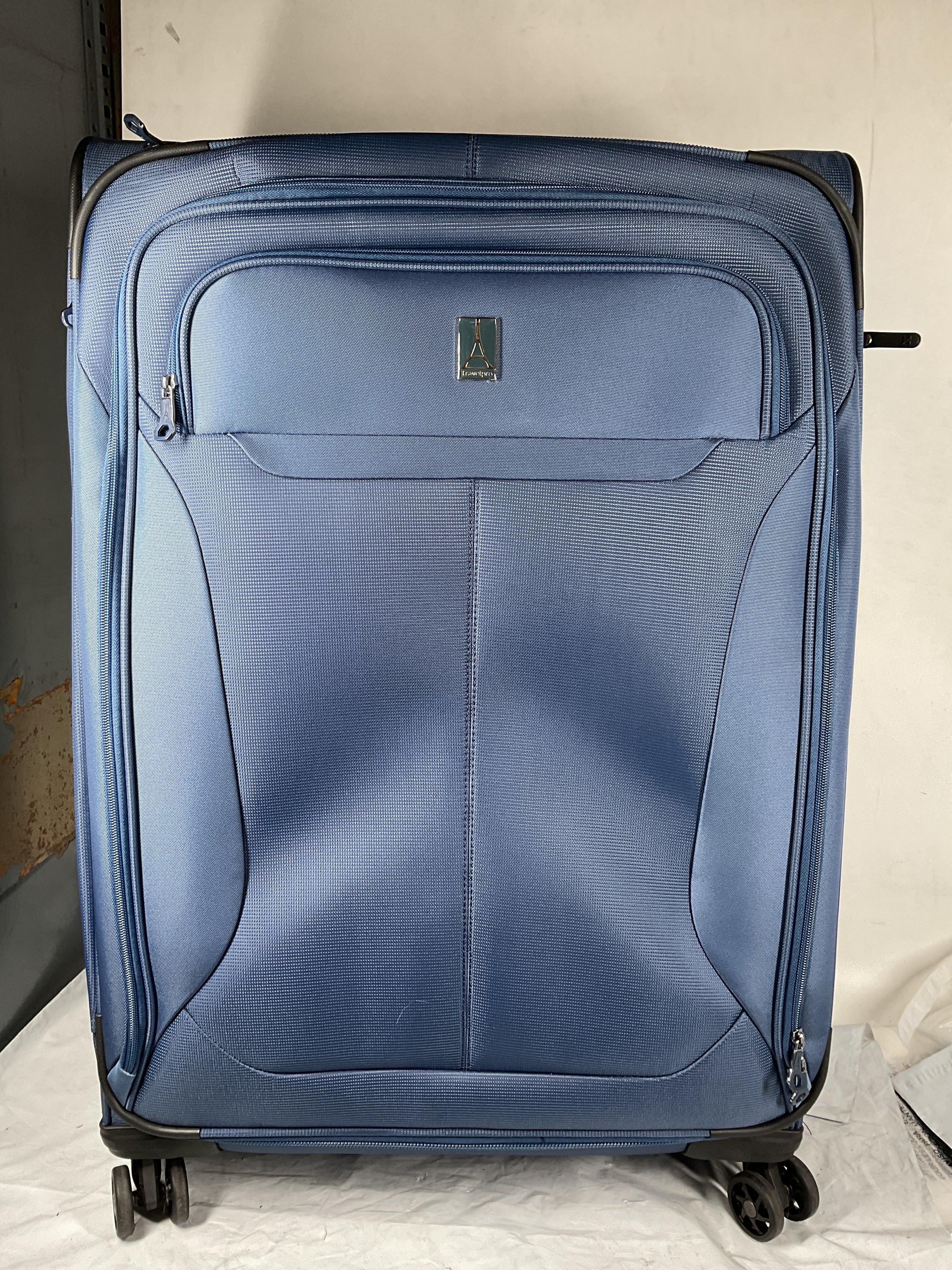 Travelpro Tourlite Softside 29" Expandable Luggage with 4 Spinner Wheels, Lightweight Suitcase, Checked Large ( Blue , Checked-Large 29-Inch ) Blue Checked Large 29 Inch U12