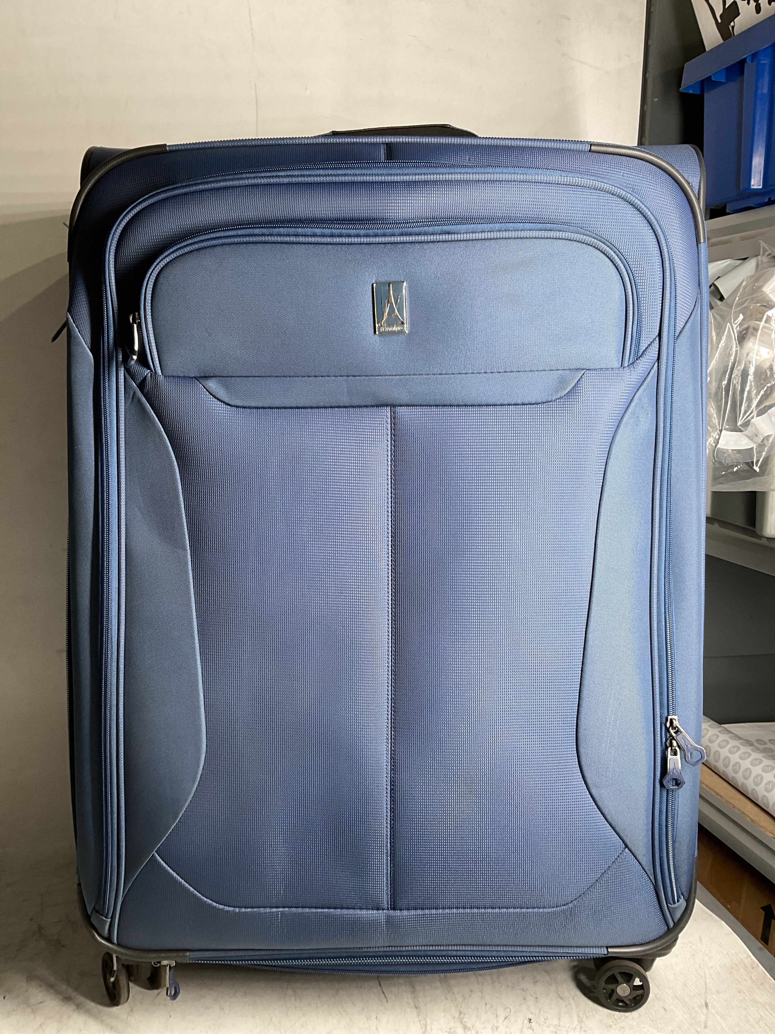 Travelpro Tourlite Softside Expandable Luggage with 4 Spinner Wheels, Lightweight Suitcase, Men and Women ( Blue , Checked-Large 29-Inch ) Blue Checked Large 29 Inch U3