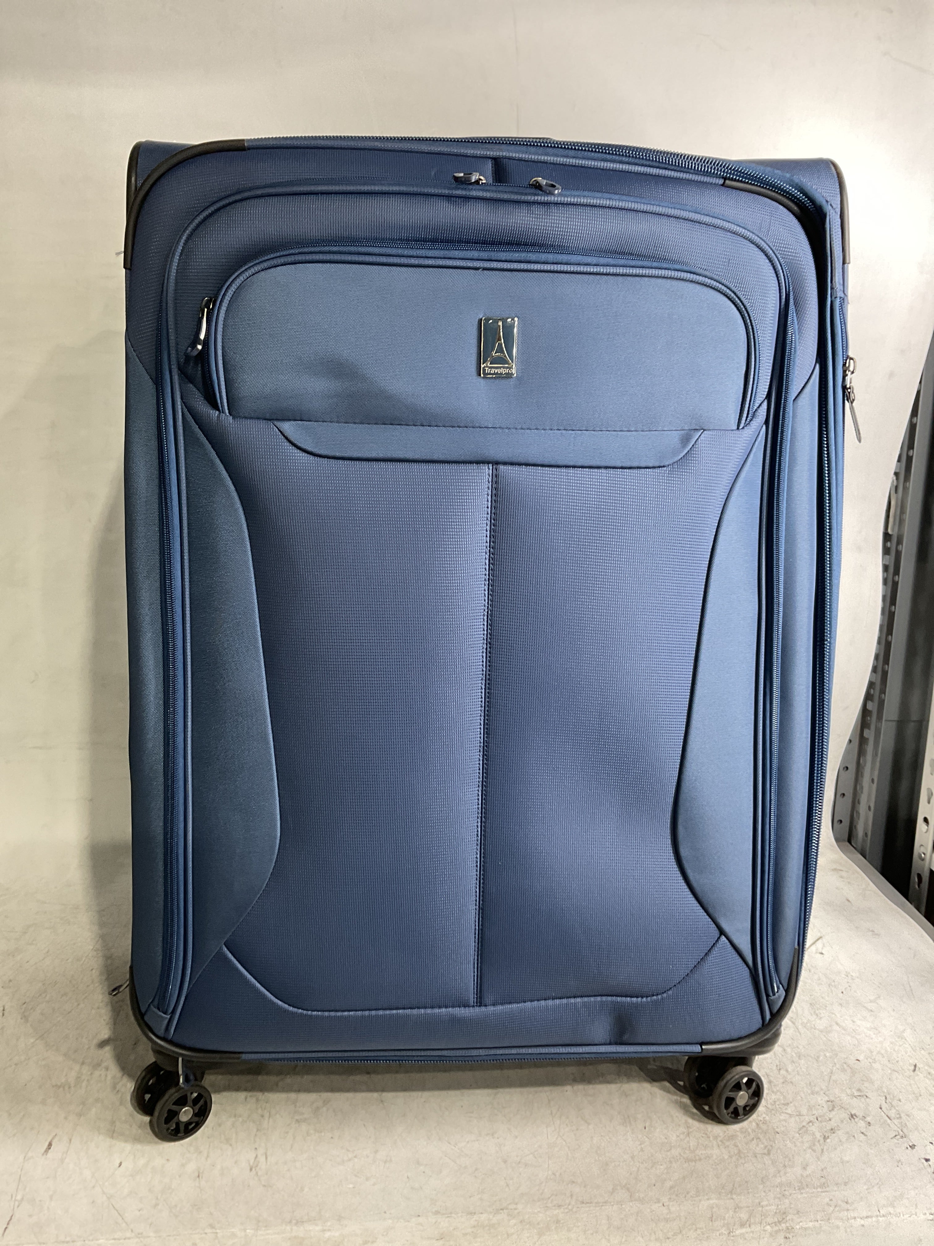 Travelpro Tourlite Softside Expandable Luggage with 4 Spinner Wheels, Lightweight Suitcase, Men and Women ( Blue , Checked-Large 29-Inch ) Blue Checked Large 29 Inch U4