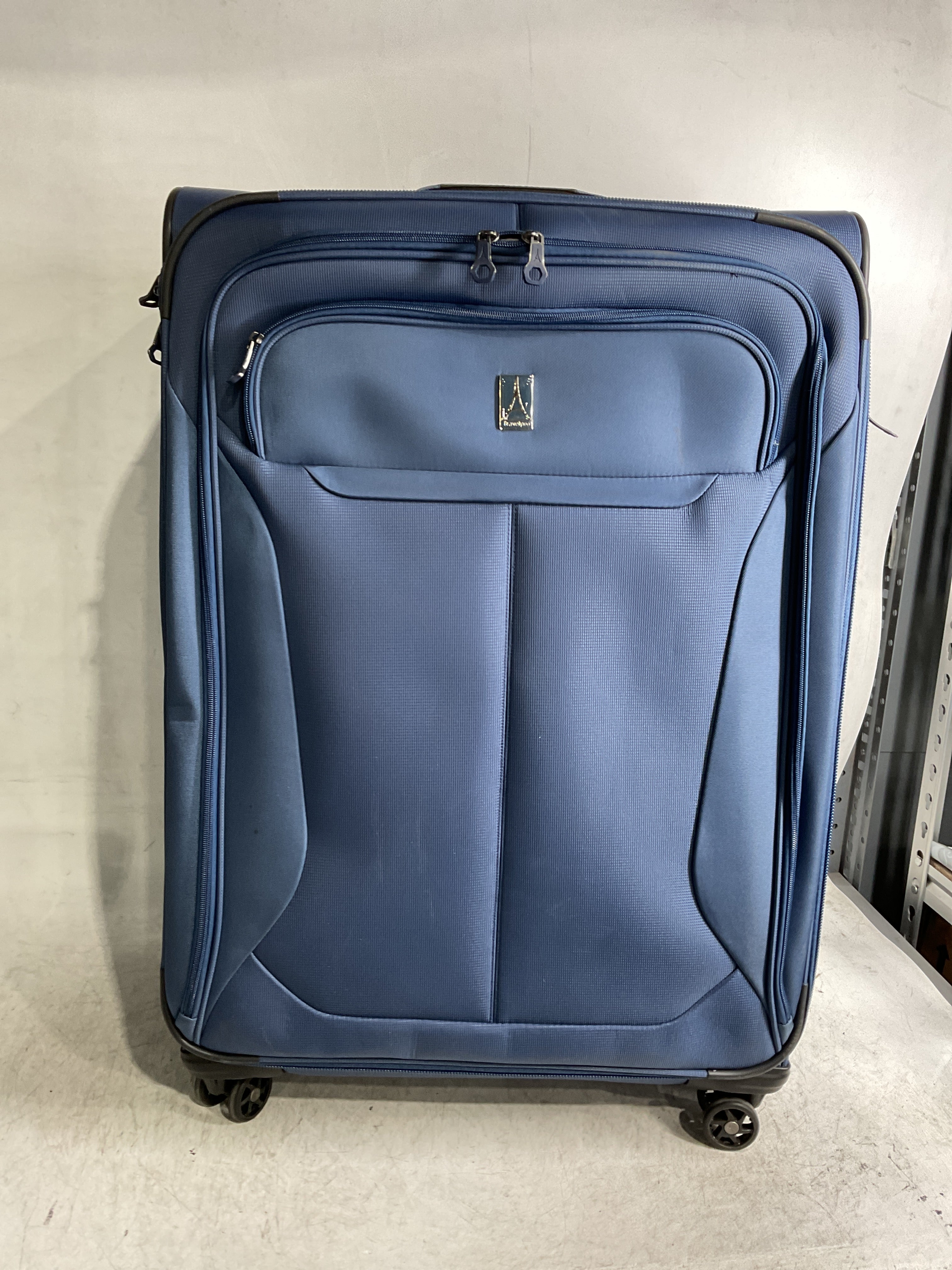 Travelpro Tourlite Softside Expandable Luggage with 4 Spinner Wheels, Lightweight Suitcase, Men and Women ( Blue , Checked-Large 29-Inch ) Blue Checked Large 29 Inch U5