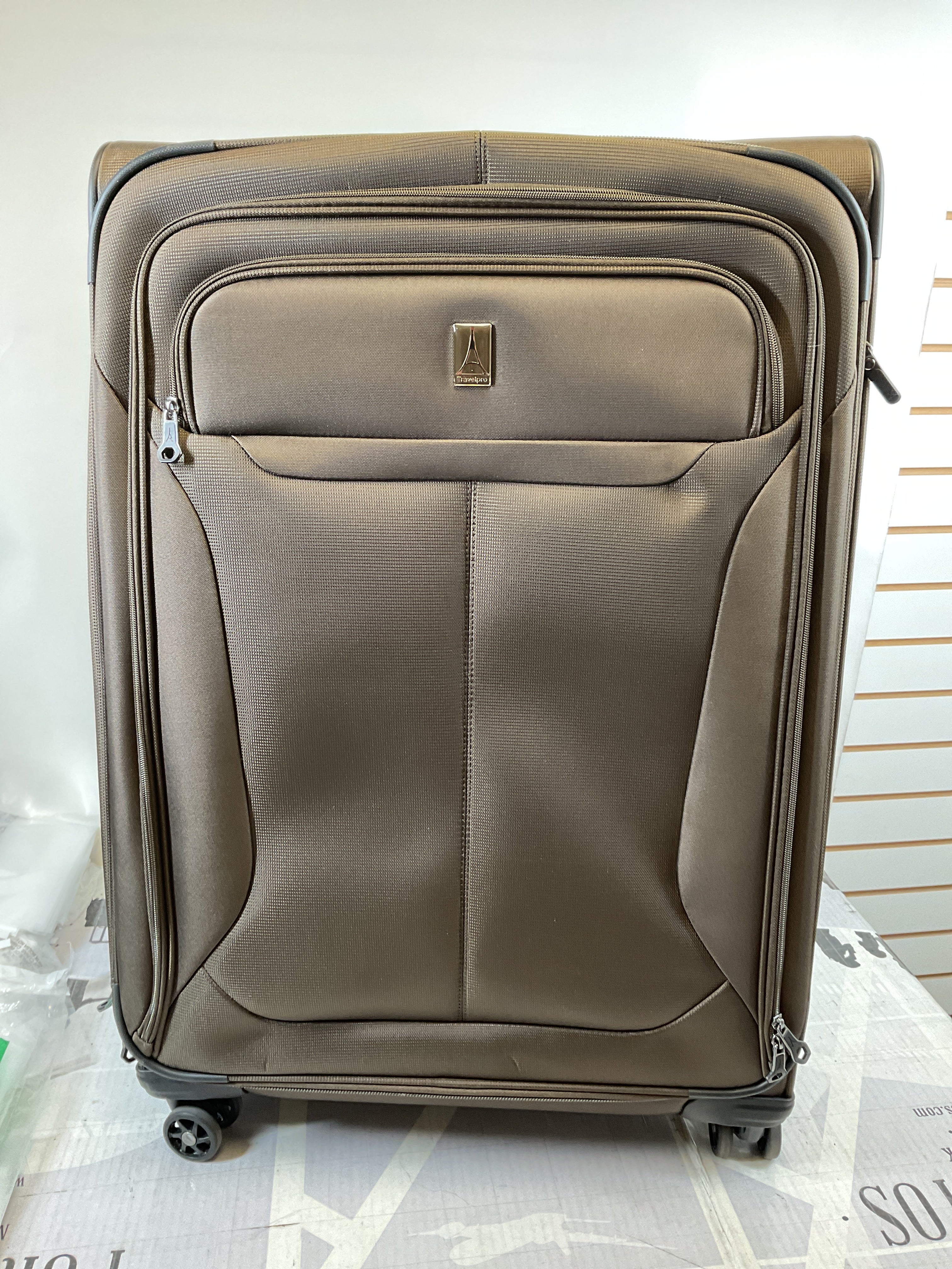 Travelpro Tourlite Softside 29" Expandable Luggage with 4 Spinner Wheels, Lightweight Suitcase, Checked Large ( Espresso , Checked-Large 29-Inch ) Espresso Checked Large 29 Inch U1