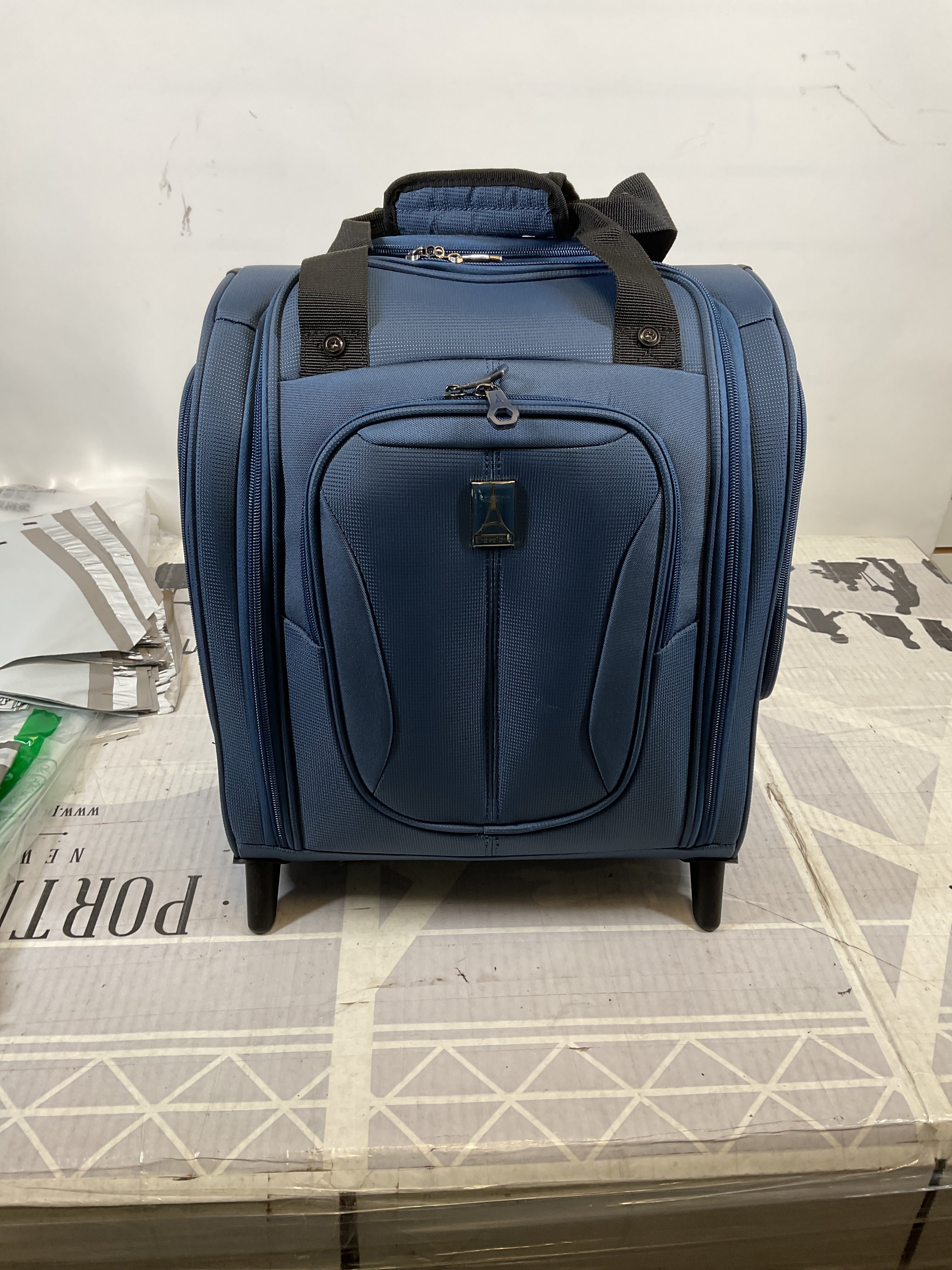 Travelpro Tourlite Softside Lightweight Rolling Underseat Compact Carry-On Upright 2 Wheel Bag, Men and Women, 15-Inch ( Blue , One Size ) Blue One Size U17