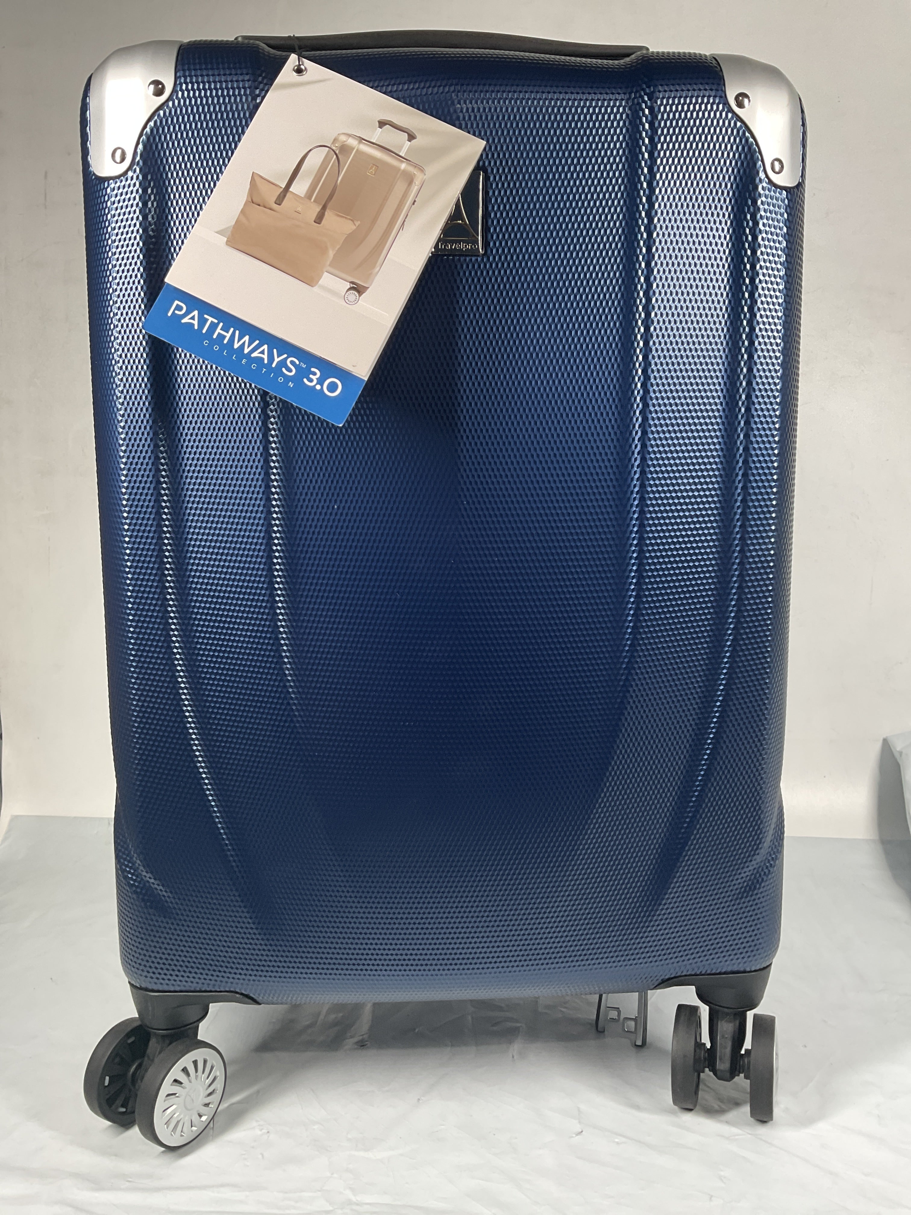 Travelpro Pathways 3 Hardside Expandable Luggage, 8 Spinner Wheels, Lightweight Hard Shell Suitcase ( Royal Blue , Carry On 21 Inch ) Royal Blue Carry On 21 Inch U16