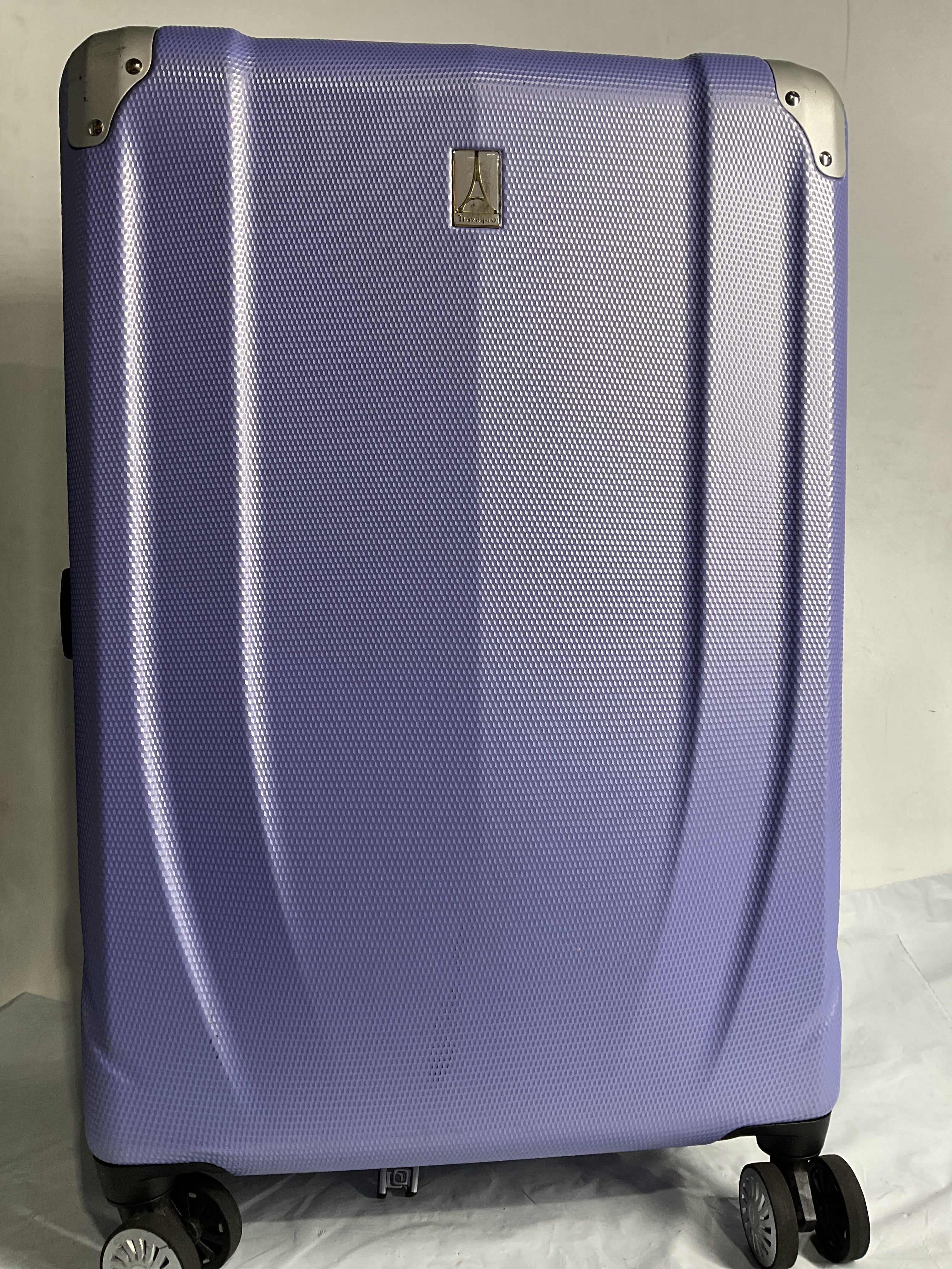 Travelpro Pathways 3 Hardside Expandable Luggage, 8 Spinner Wheels, Lightweight Hard Shell Suitcase ( Persian Violet , Checked Medium 25 Inch ) Persian Violet Checked Medium 25 Inch U2