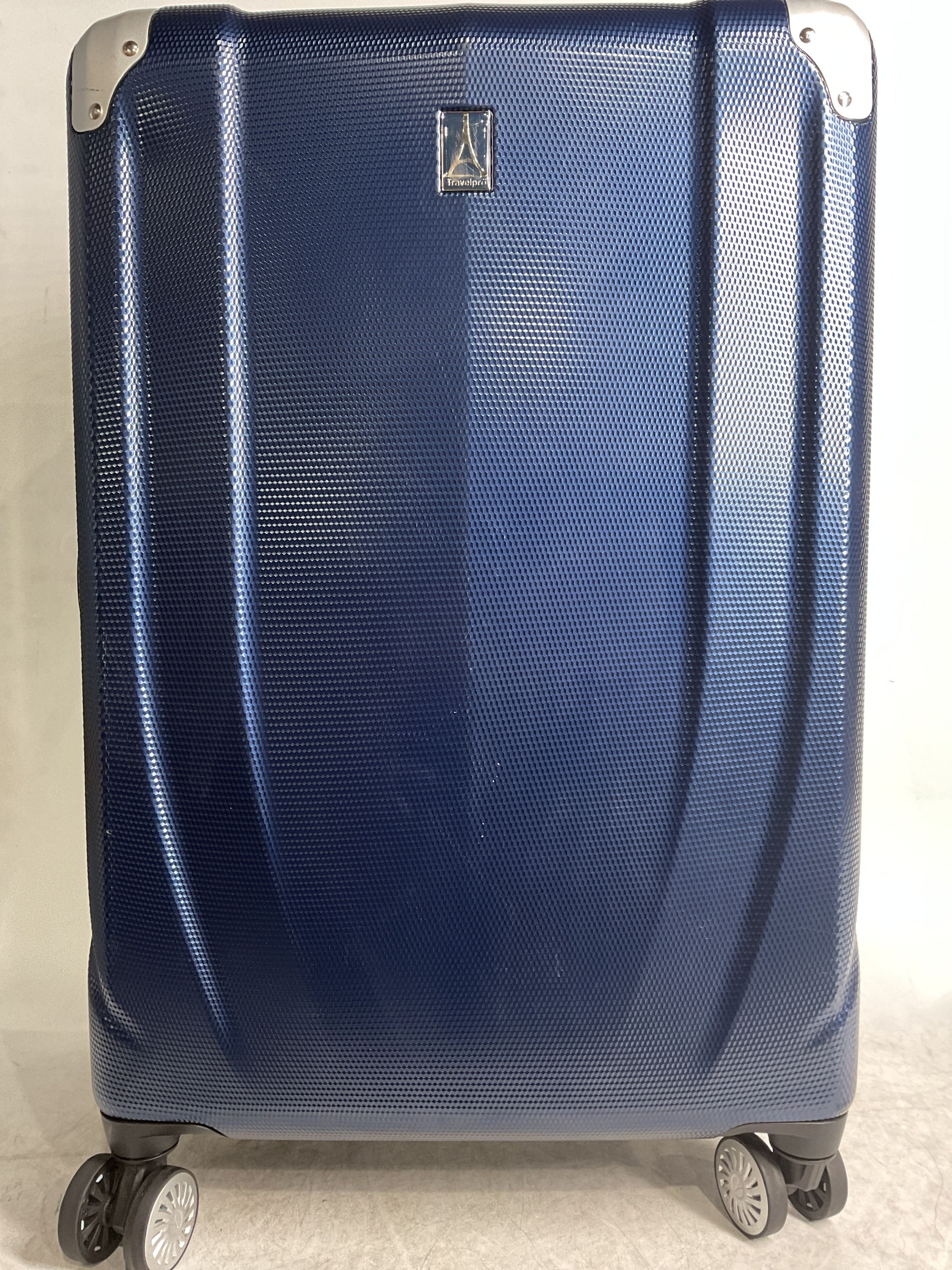 Travelpro Pathways 3 Hardside Expandable Luggage, 8 Spinner Wheels, Lightweight Hard Shell Suitcase ( Royal Blue , Checked Medium 25 Inch ) Royal Blue Checked Medium 25 Inch U3