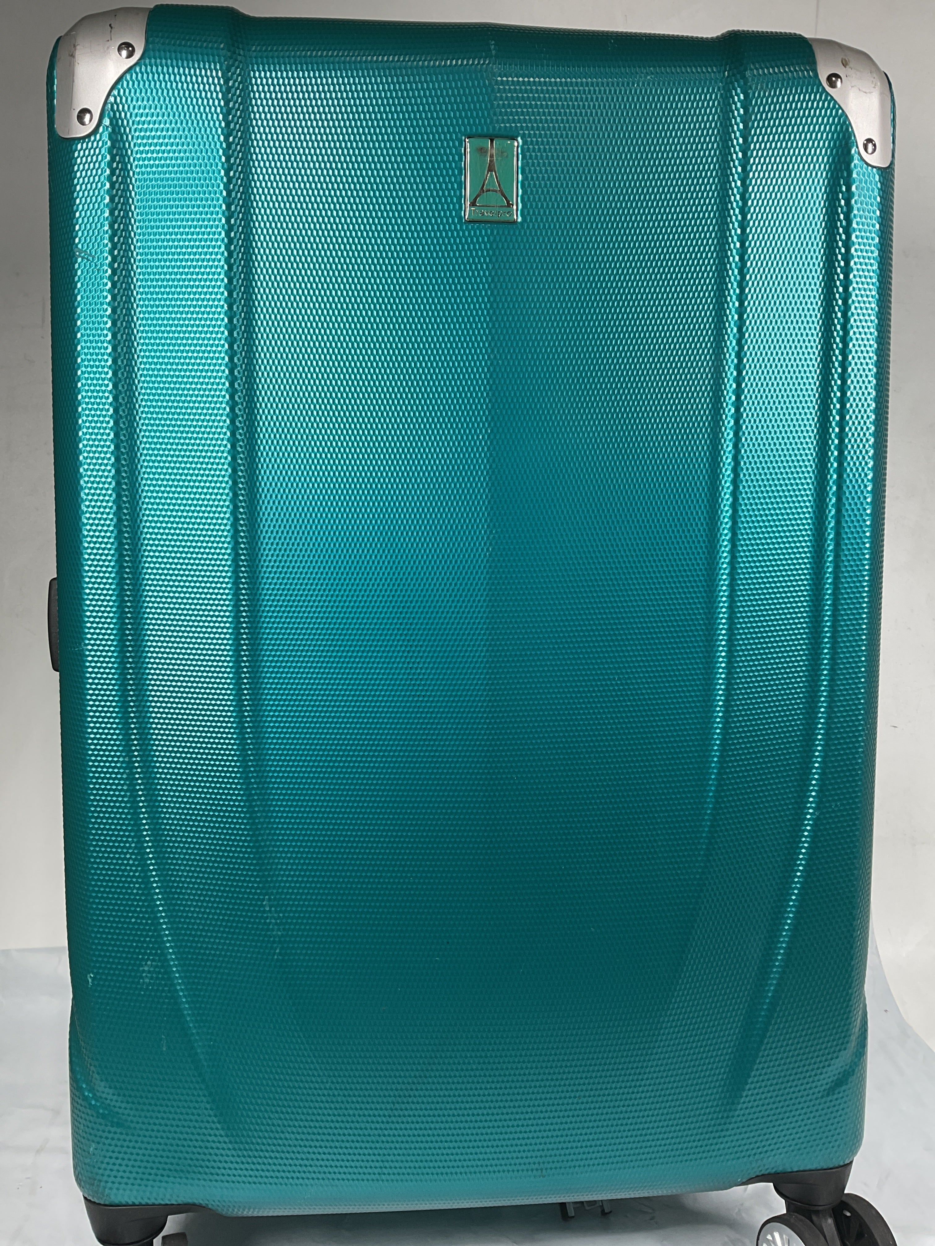 Travelpro Pathways 3 Hardside Expandable Luggage, 8 Spinner Wheels, Lightweight Hard Shell Suitcase ( Kayak Teal , Checked Medium 25 Inch ) Kayak Teal Checked Medium 25 Inch U2
