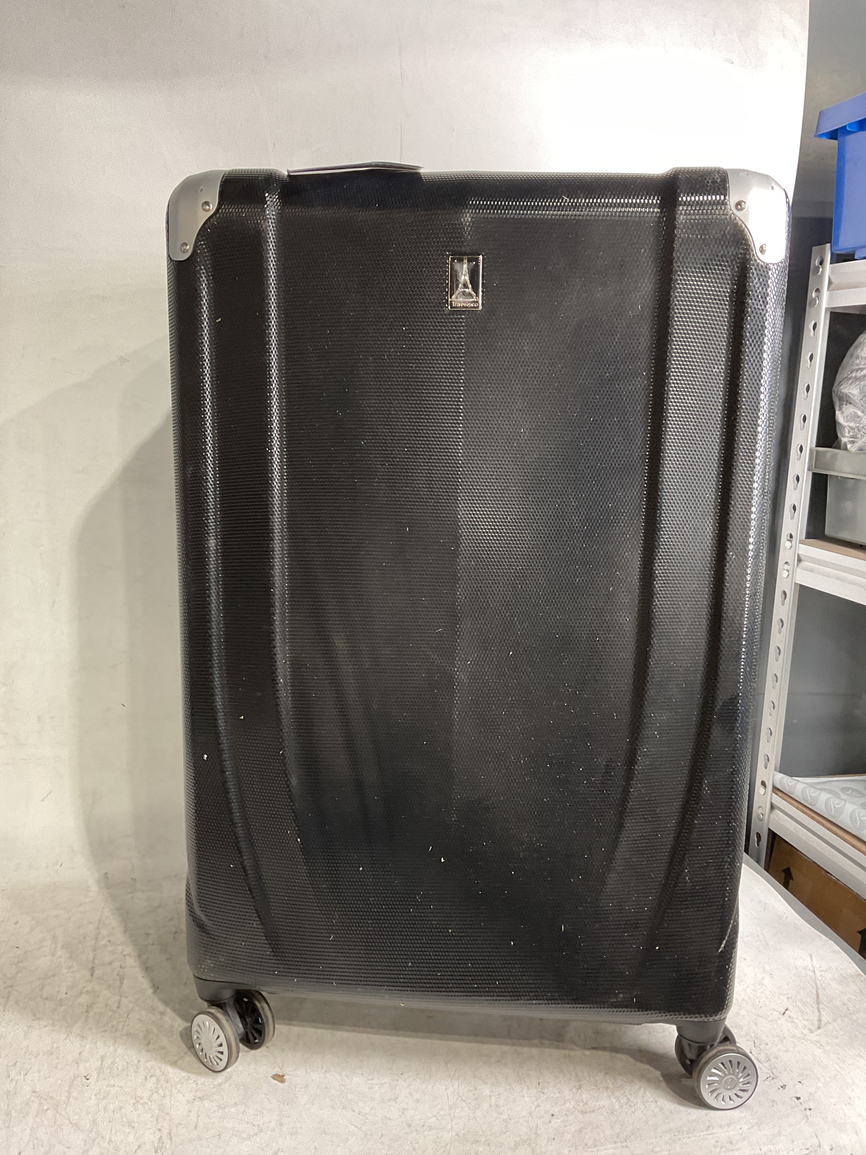 Travelpro Pathways 3 Hardside Expandable Luggage, 8 Spinner Wheels, Lightweight Hard Shell Suitcase ( Black Knight , Checked Large 28 Inch ) Black Knight Checked Large 28 Inch U7
