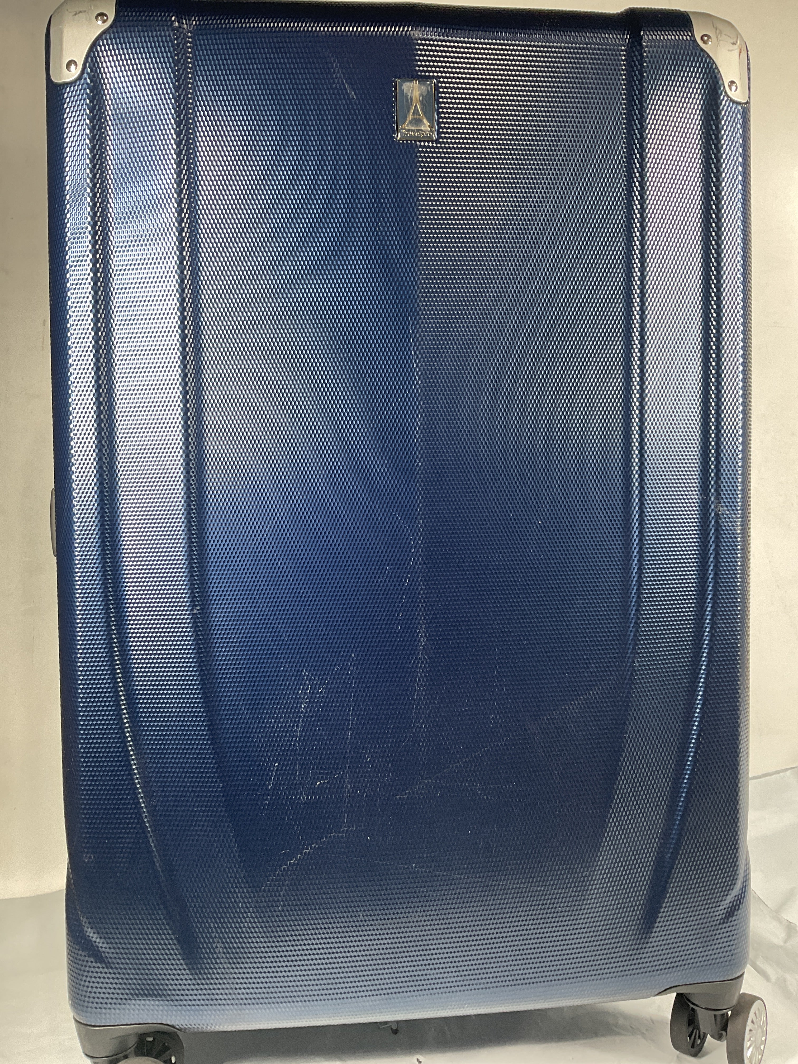 Travelpro Pathways 3 Hardside Expandable Luggage, 8 Spinner Wheels, Lightweight Hard Shell Suitcase ( Royal Blue , Checked Large 28 Inch ) Royal Blue Checked Large 28 Inch U16