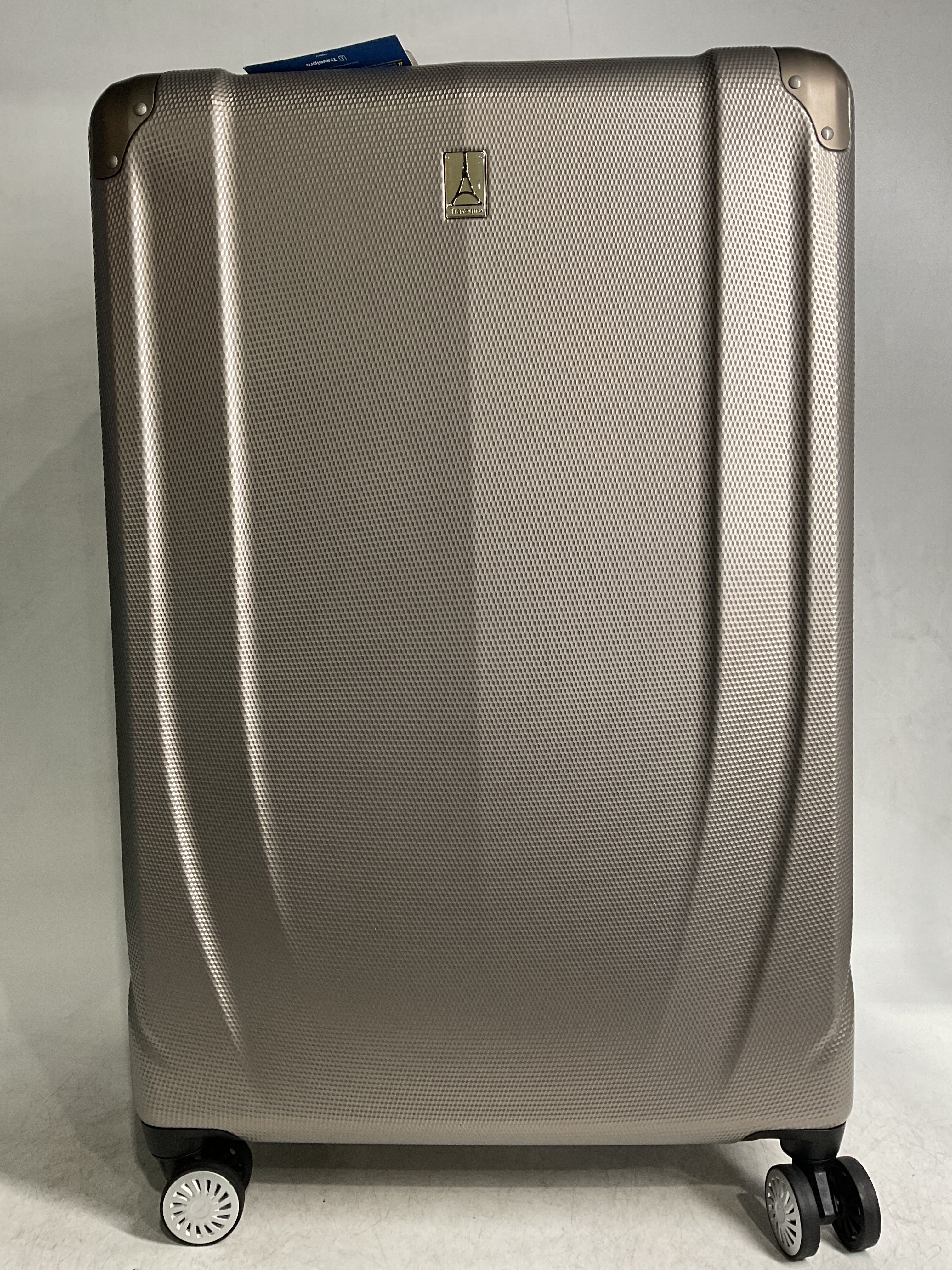 Travelpro Pathways 3 Hardside Expandable Luggage, 8 Spinner Wheels, Lightweight Hard Shell Suitcase ( Champagne , Checked Large 28 Inch ) Champagne Checked Large 28 Inch U11