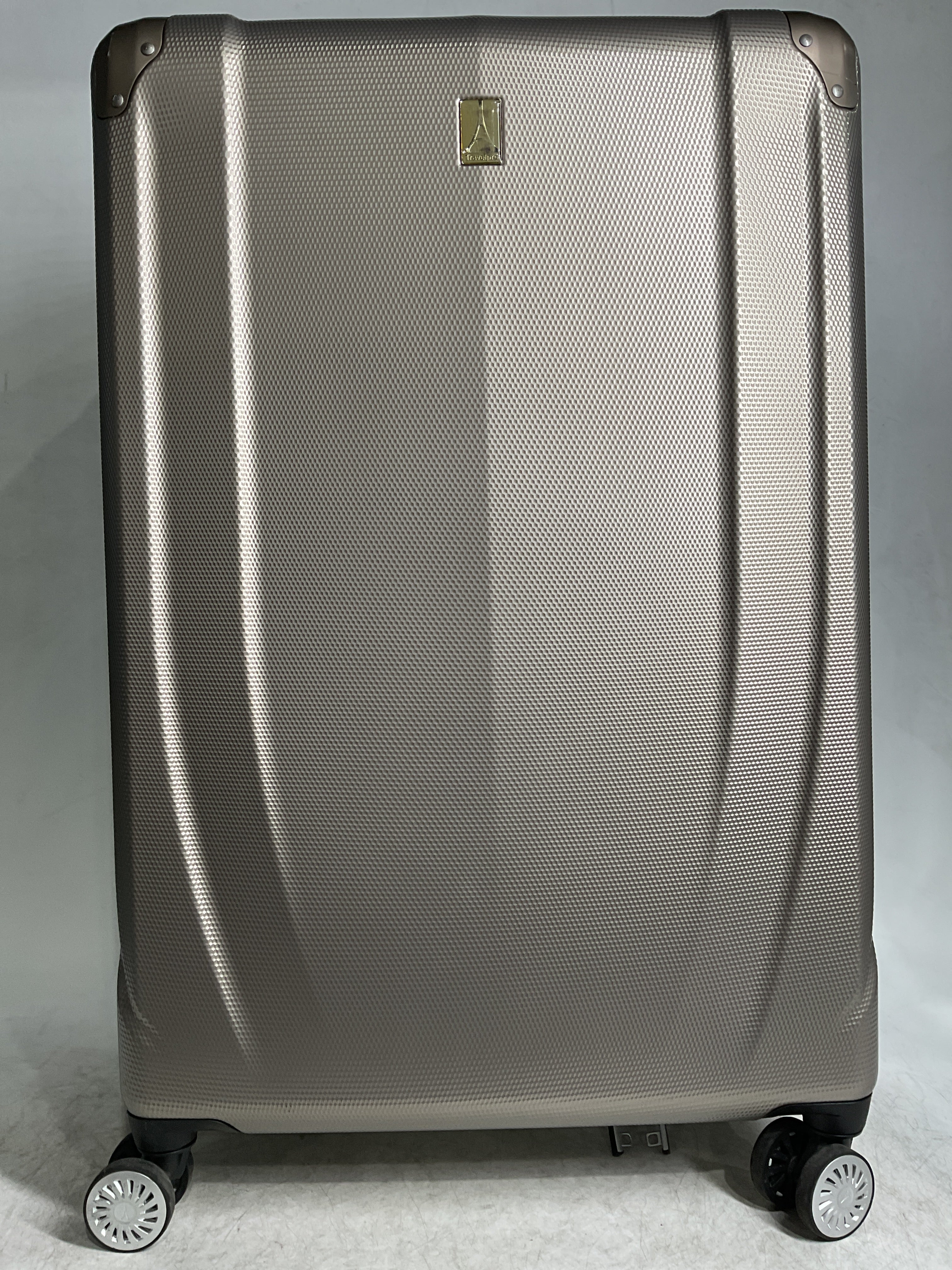 Travelpro Pathways 3 Hardside Expandable Luggage, 8 Spinner Wheels, Lightweight Hard Shell Suitcase ( Champagne , Checked Large 28 Inch ) Champagne Checked Large 28 Inch U12