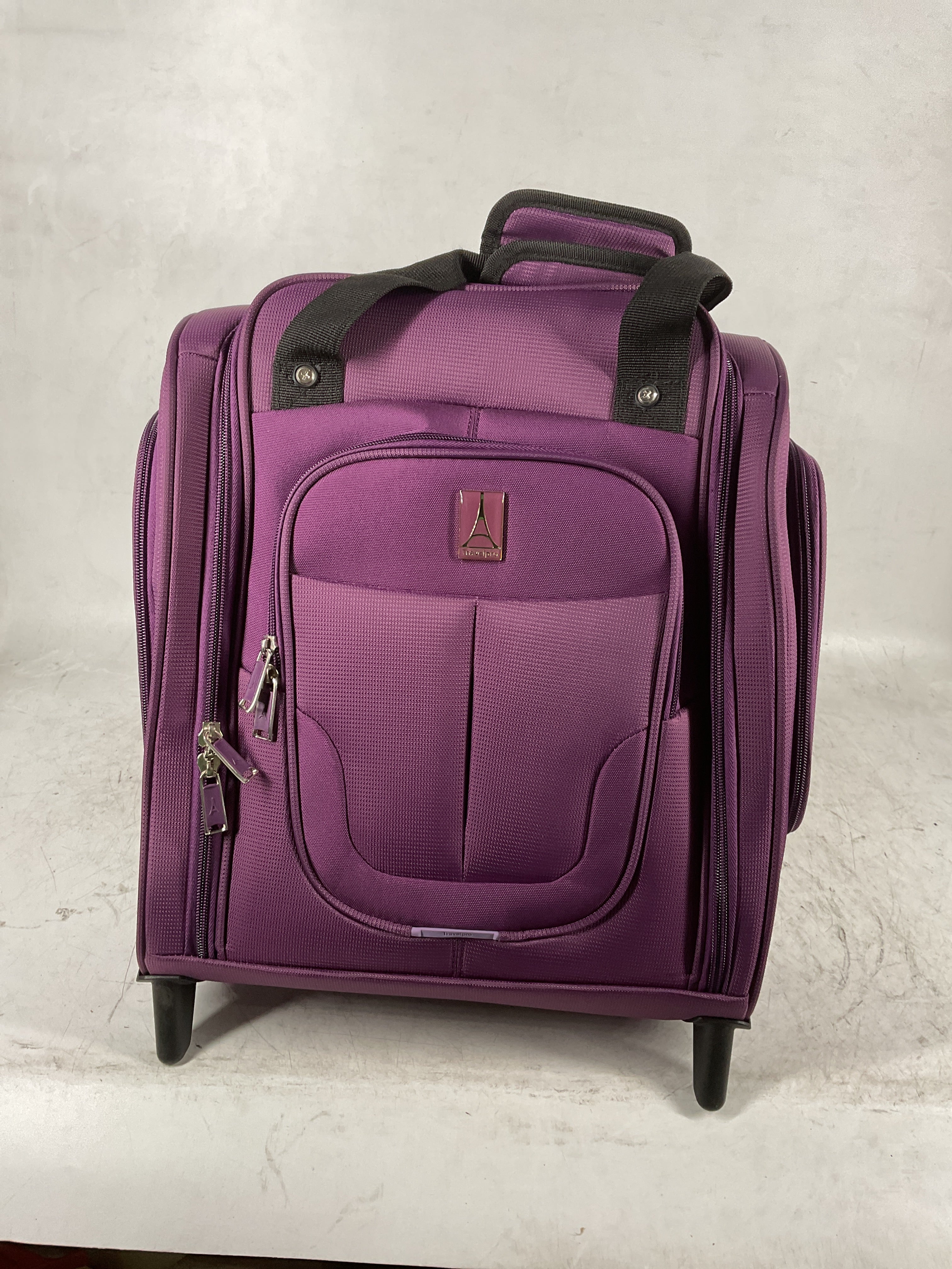 Travelpro Skypro Lightweight Airline Size Carry On Luggage Trolley Suitcase ( Orchid Purple , 2-Wheel Underseat Bag ) Orchid Purple 2 Wheel Underseat Bag U3