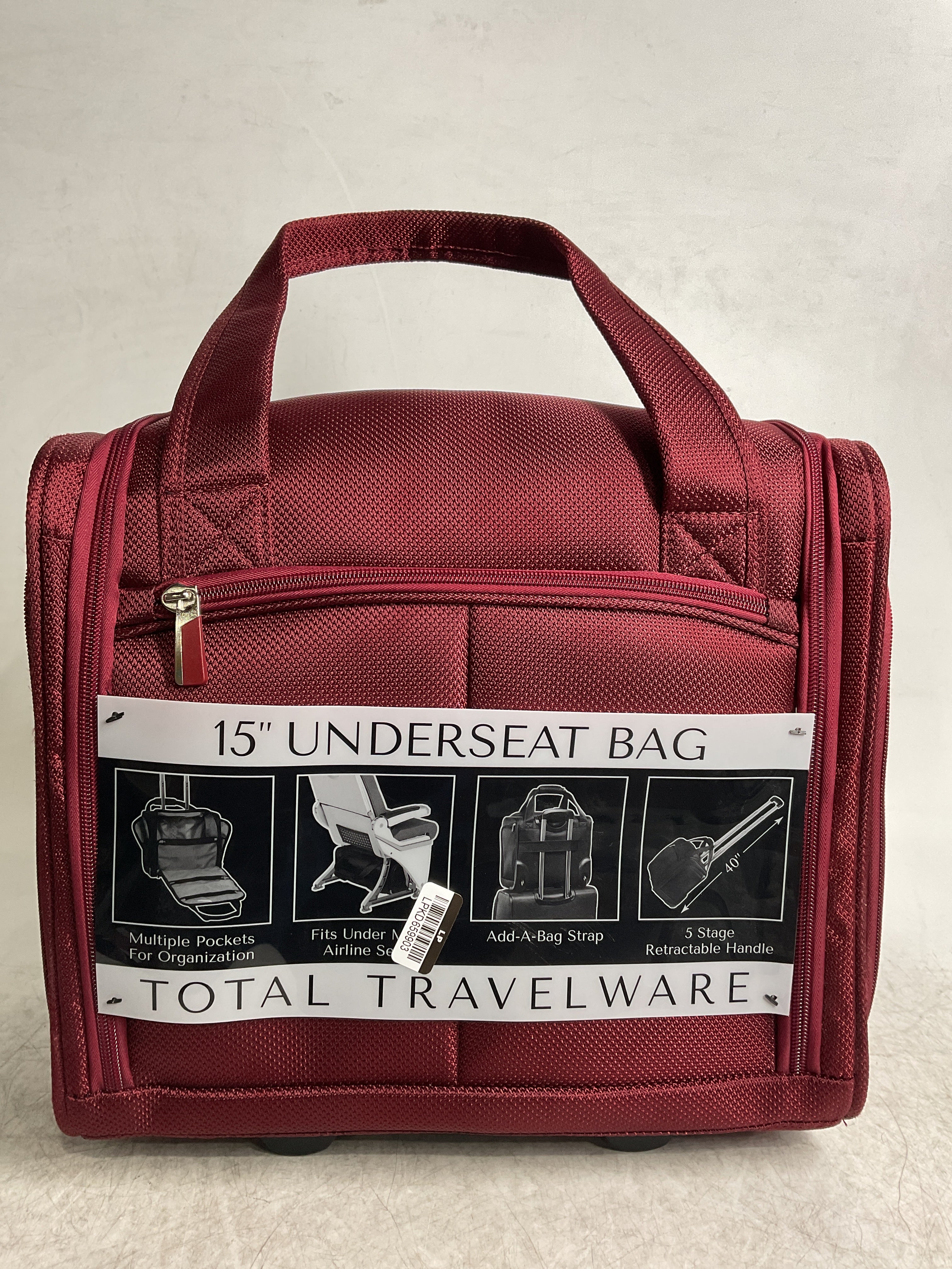 TOTAL TRAVELWARE Everest Expandable Softside Spinner ( Wine , 15-Inch Under Seat Bag Carry-On ) Wine 15 Inch Under Seat Bag Carry On U1