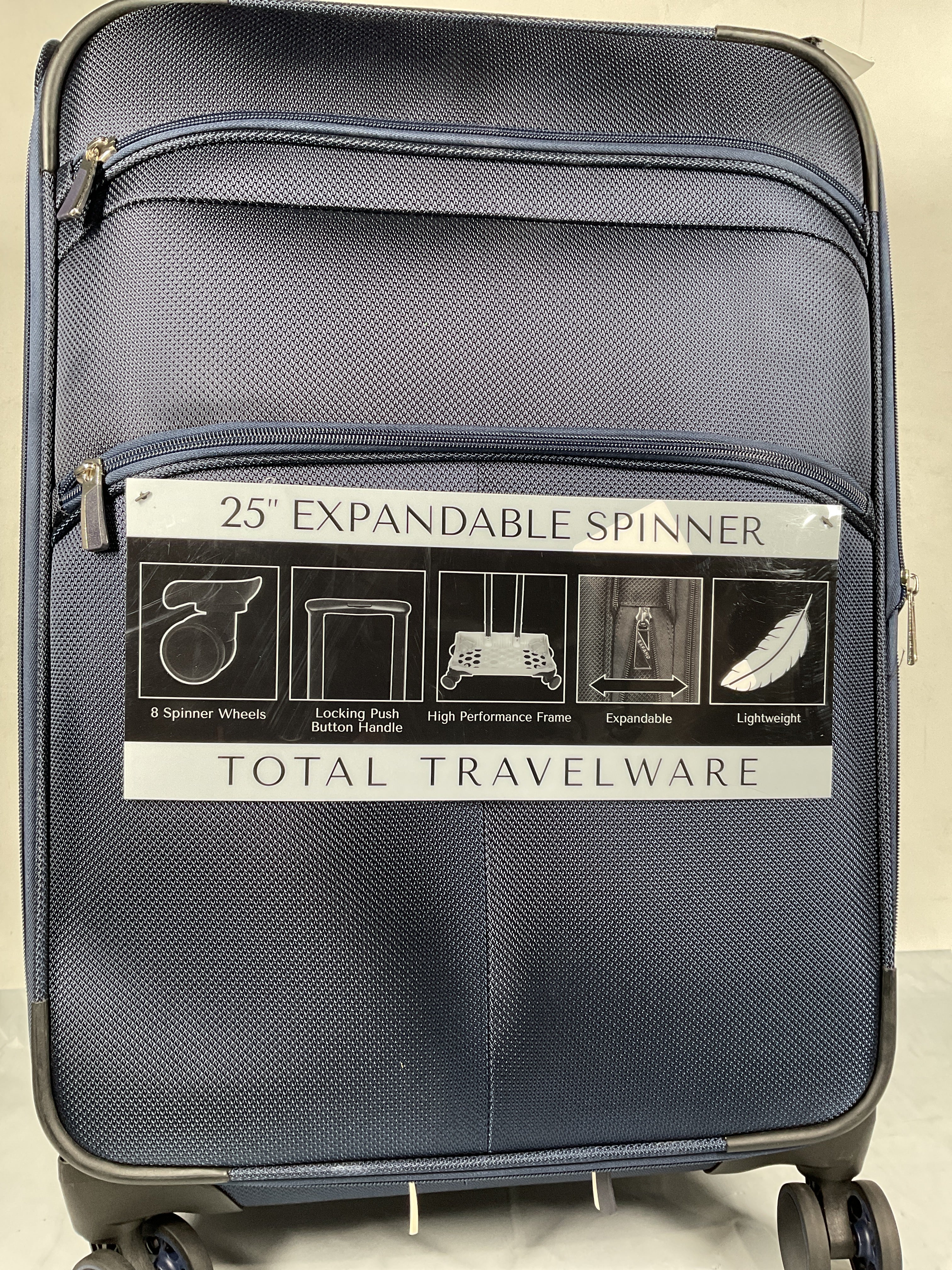 TOTAL TRAVELWARE Expandable Spinner, 25-Inch Spinner ( Navy , 25-Inch Spinner ) Navy 25 Inch Spinner U1
