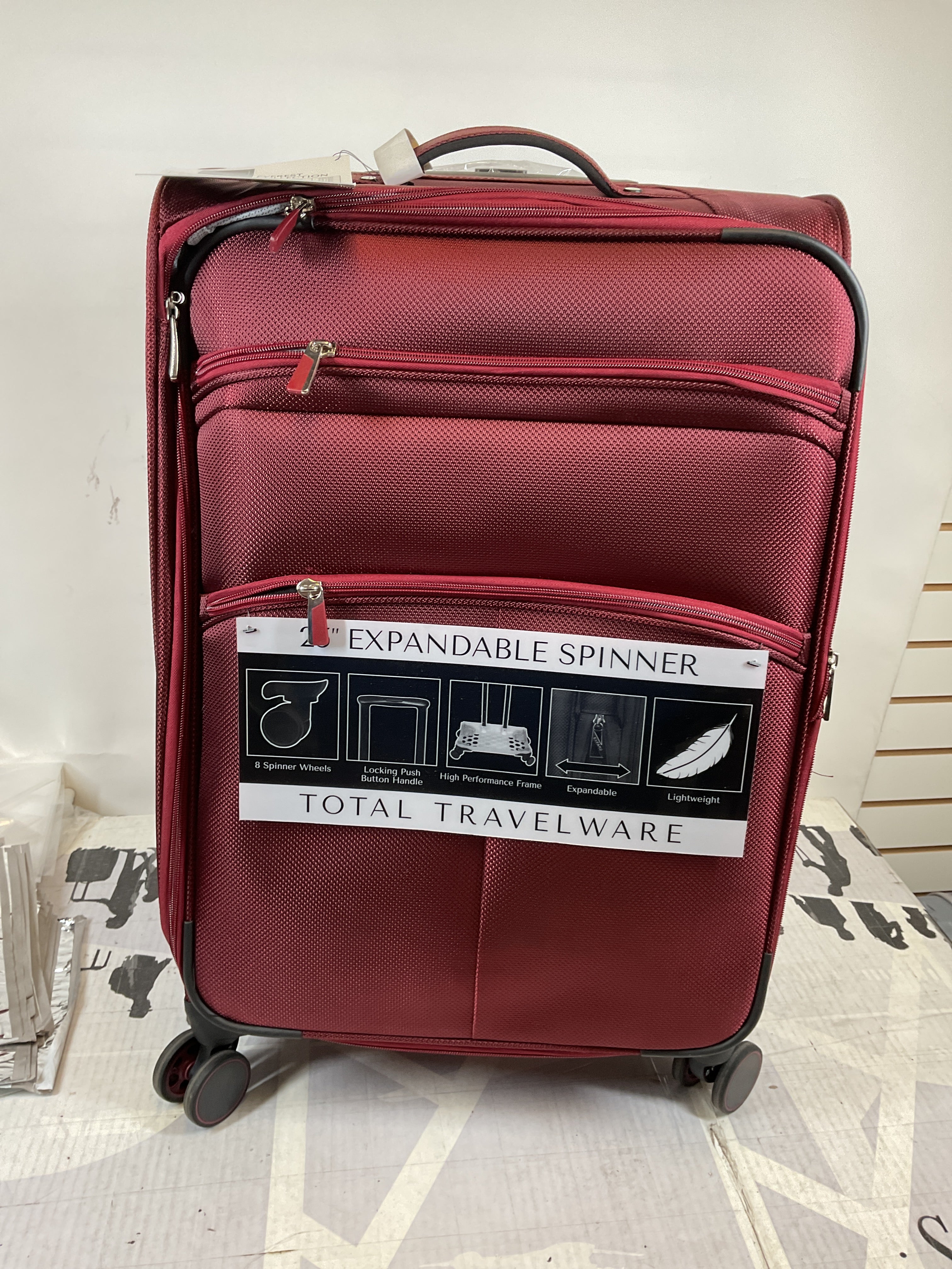 TOTAL TRAVELWARE Expandable Spinner ( Wine , 25-Inch Spinner ) Wine 25 Inch Spinner U3