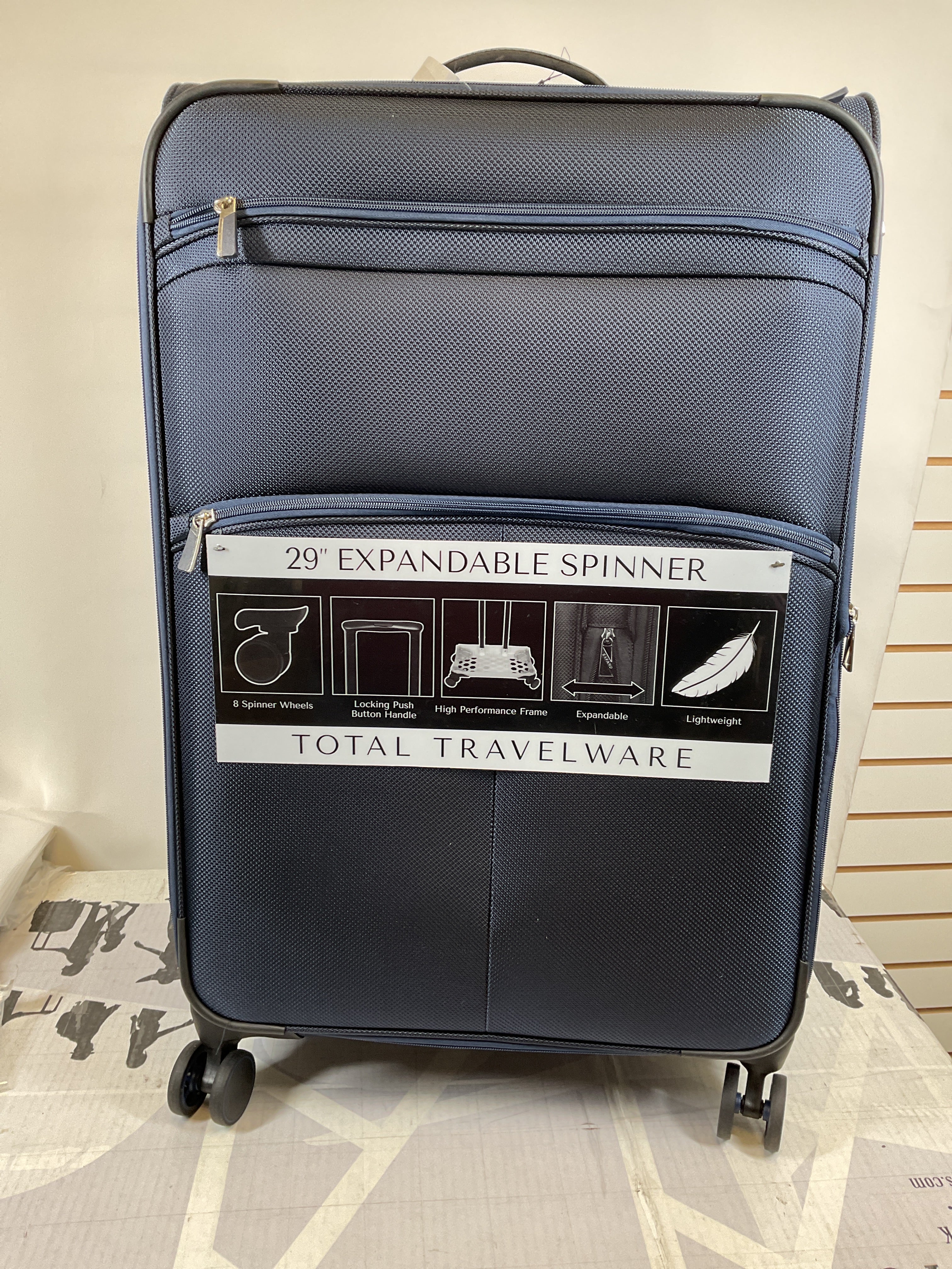 TOTAL TRAVELWARE Expandable Spinner ( Navy , 29-Inch Spinner ) Navy 29 Inch Spinner U1