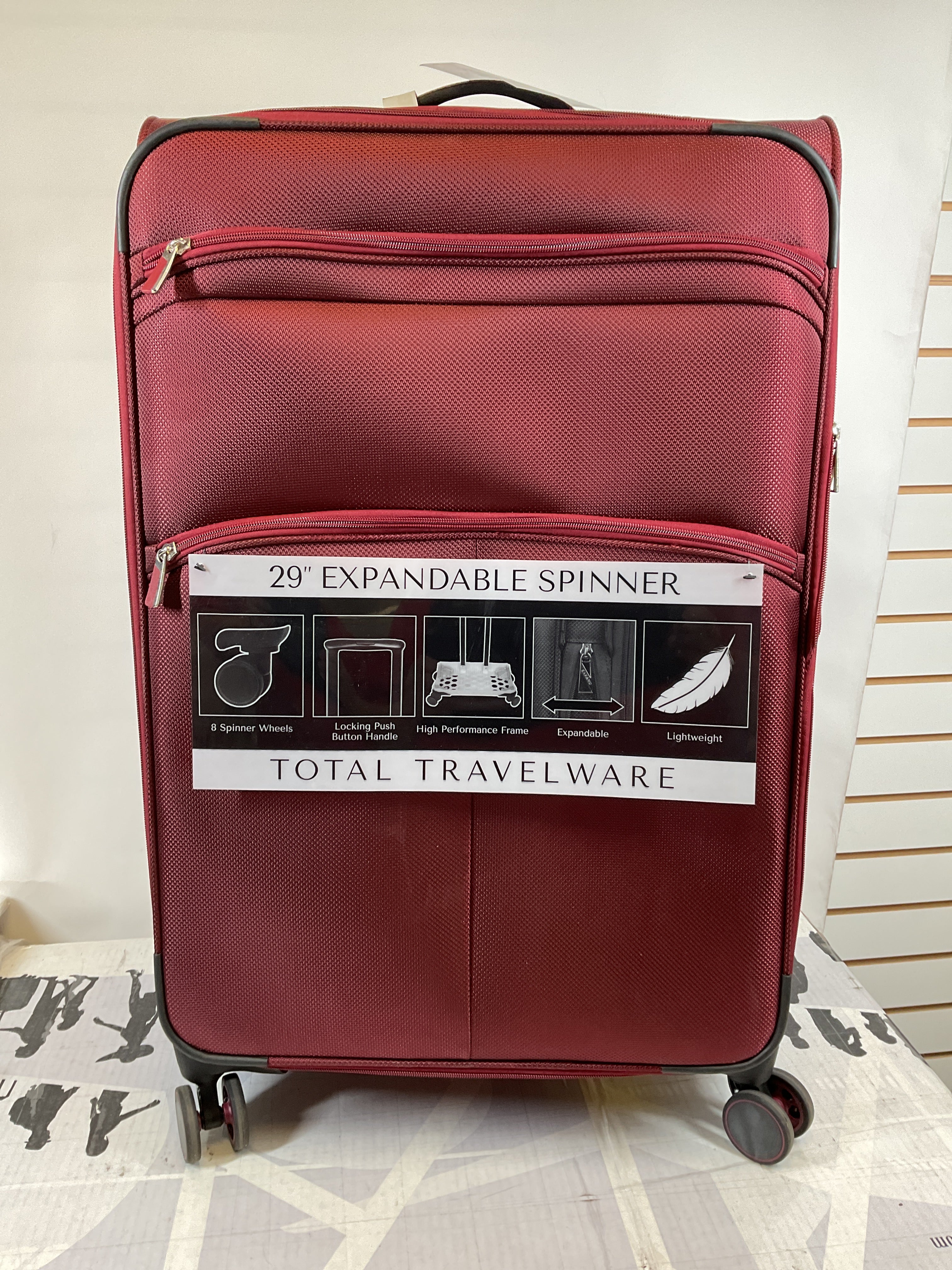 TOTAL TRAVELWARE Expandable Spinner ( Wine , 29-Inch Spinner ) Wine 29 Inch Spinner U1