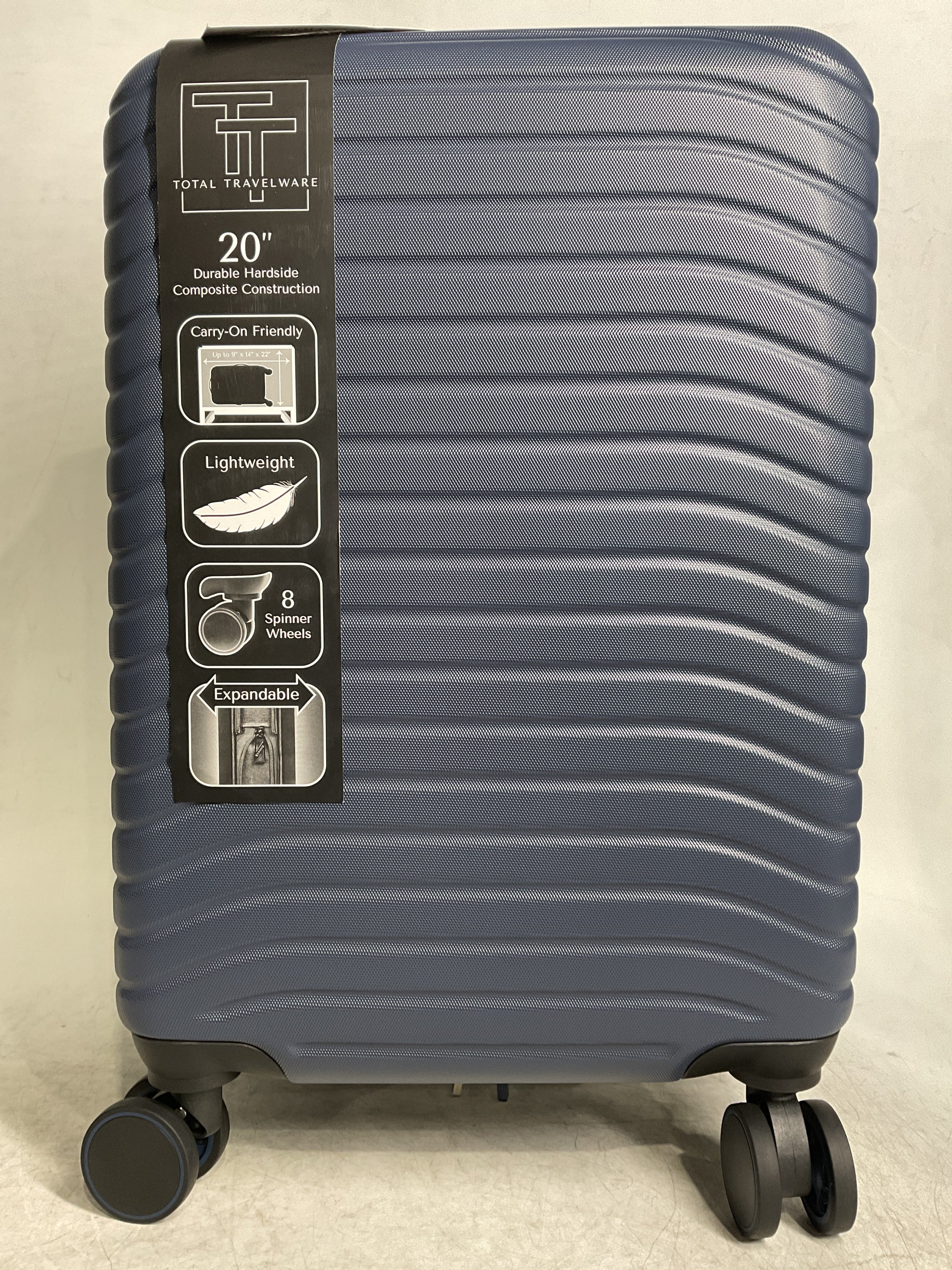TOTAL TRAVELWARE Everest Expandable Hardsided Spinner ( Navy , 20-Inch Carry-On ) Navy 20 Inch Carry On U1
