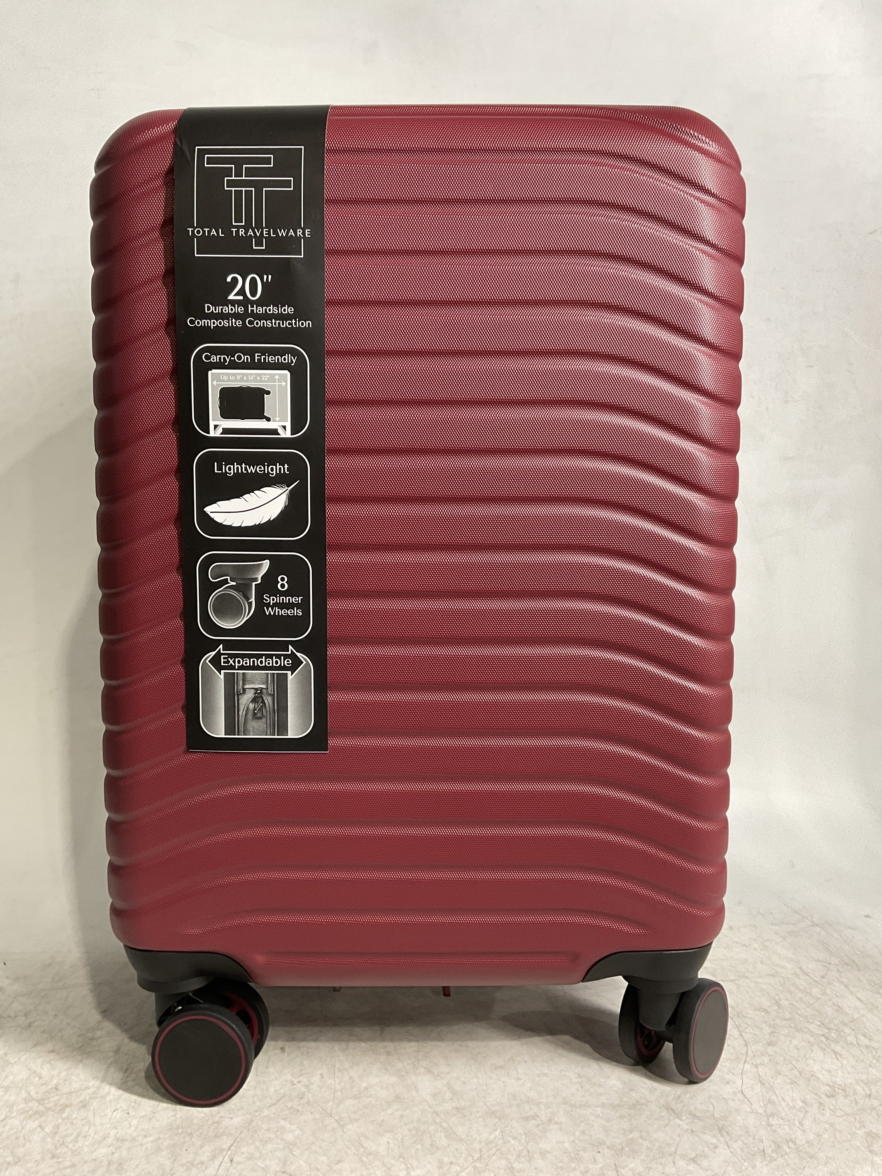 TOTAL TRAVELWARE Everest Expandable Hardsided Spinner ( Wine , 20-Inch Carry-On ) Wine 20 Inch Carry On U1