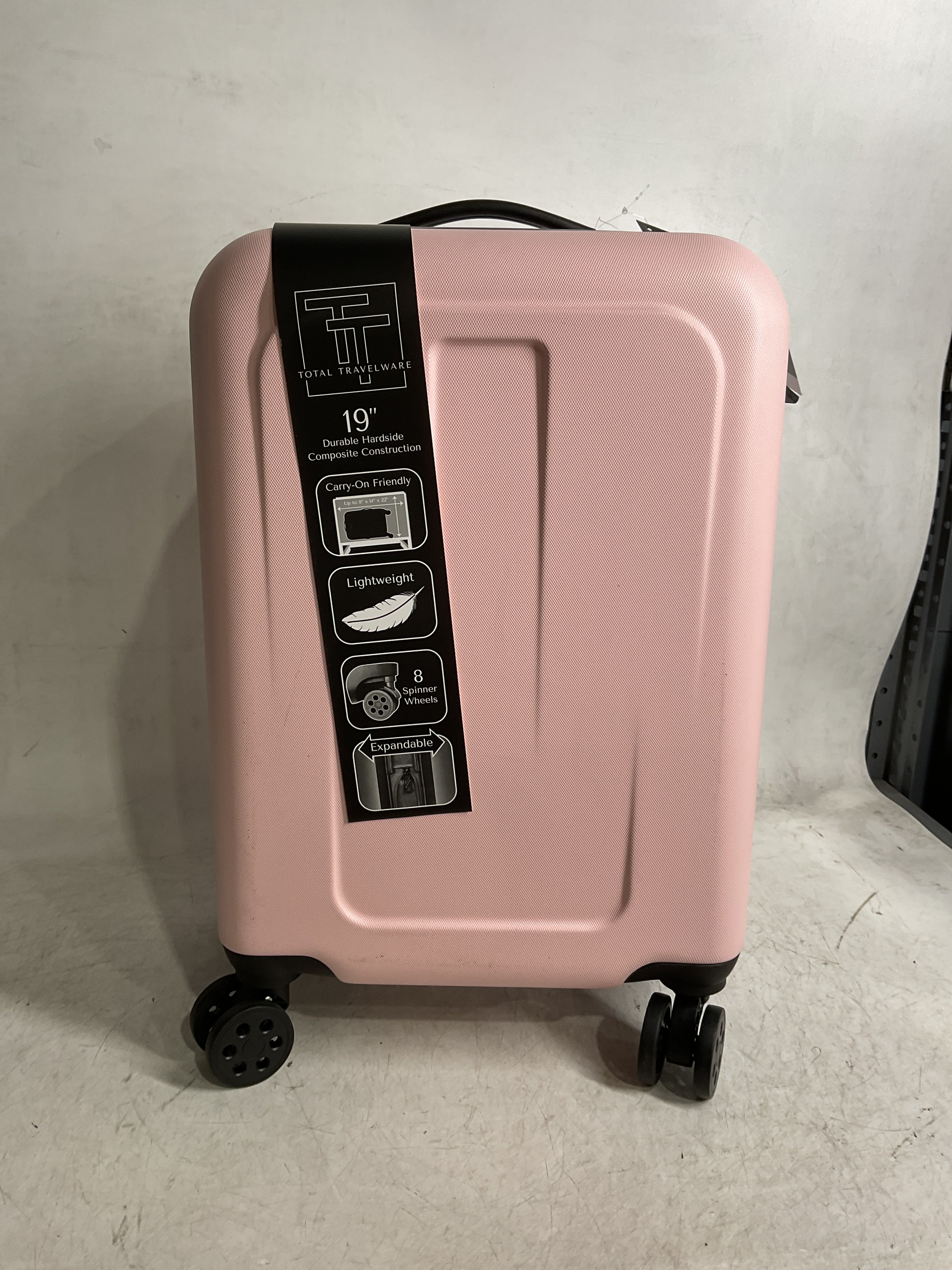 TOTAL TRAVELWARE Passage Expandable Hardside Spinner ( Pink , Carry-On 19-Inch ) Pink Carry On 19 Inch U2