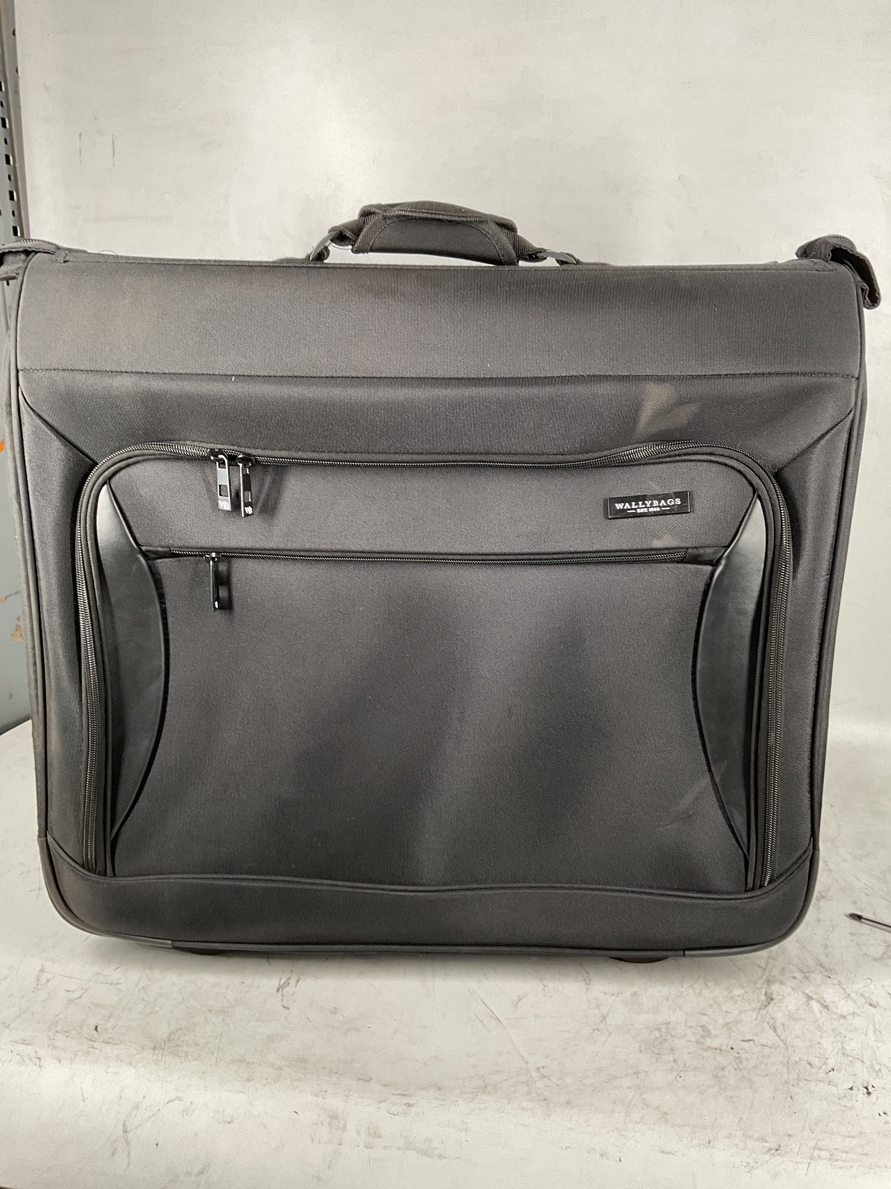 WallyBags® 45” Premium Rolling Garment Bag with multiple pockets ( Black , One Size ) Black One Size U9