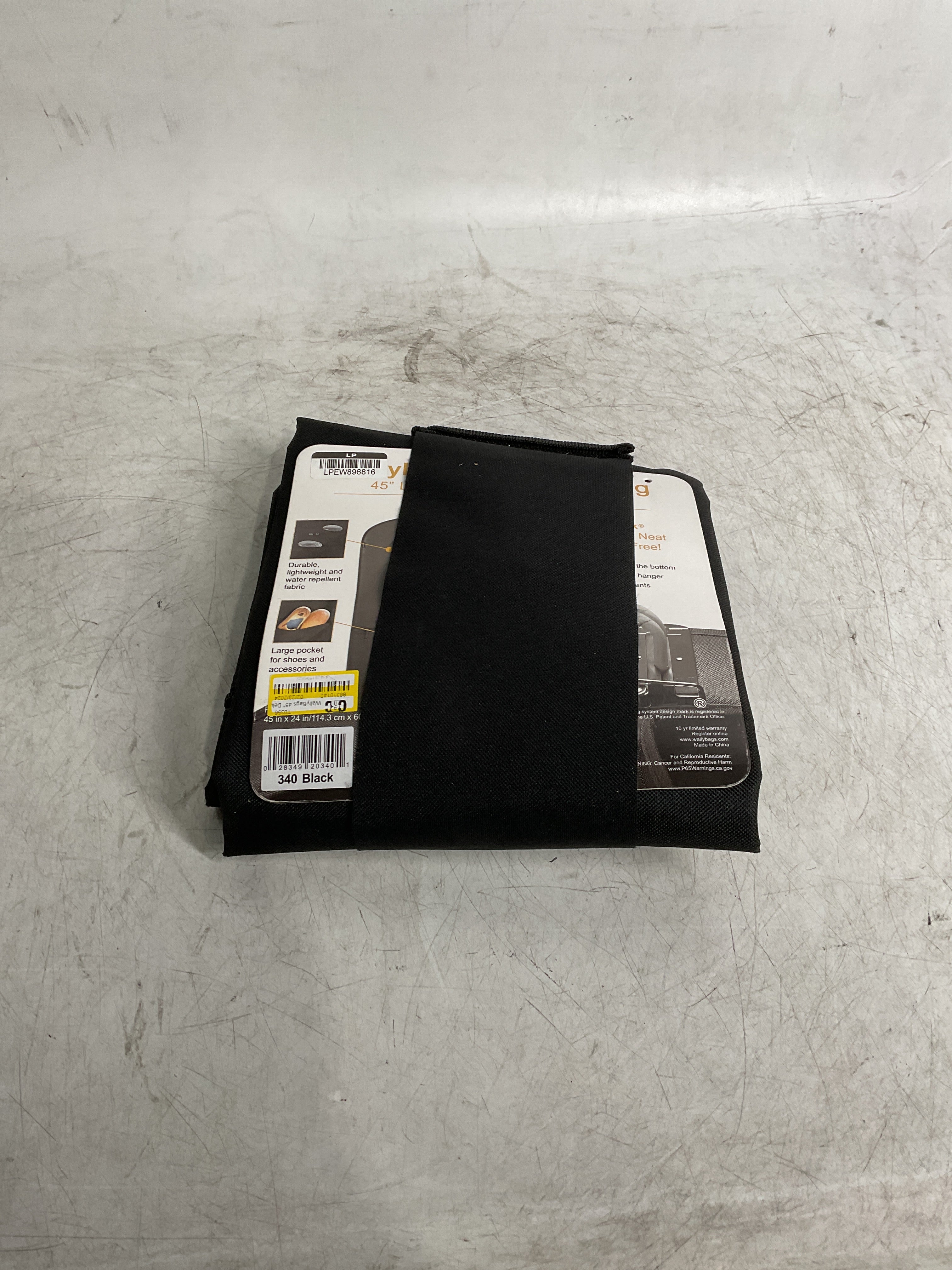 WallyBags 45" Deluxe Slim Travel Garment Bag with Accessory Pocket, Black, Inch ( Black , 45-Inch ) Black 45 Inch U5