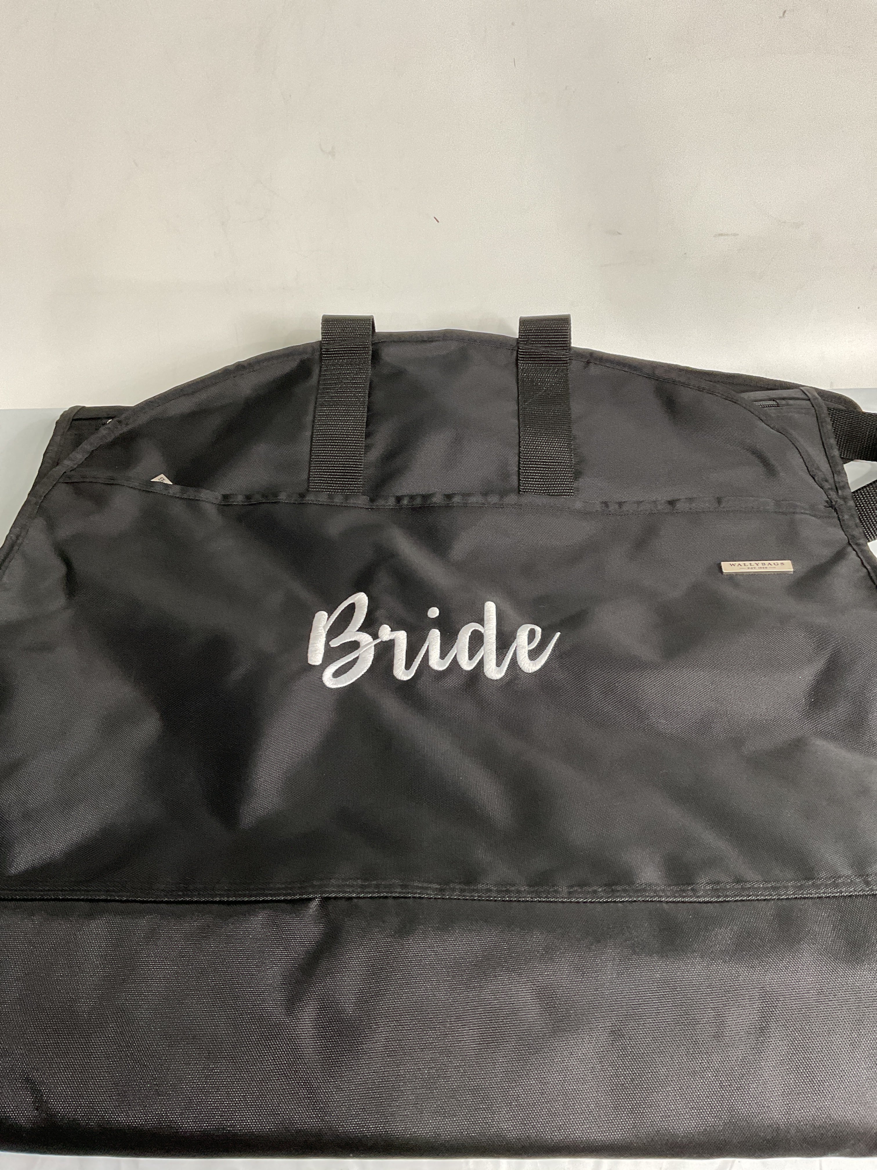 WallyBags 66 Premium Tri-Fold Carry On Destination Wedding Gown Travel Bag with multiple pockets and shoulder strap ( Black - B1 , 66 Inch ) Black - B1 66 Inch U1