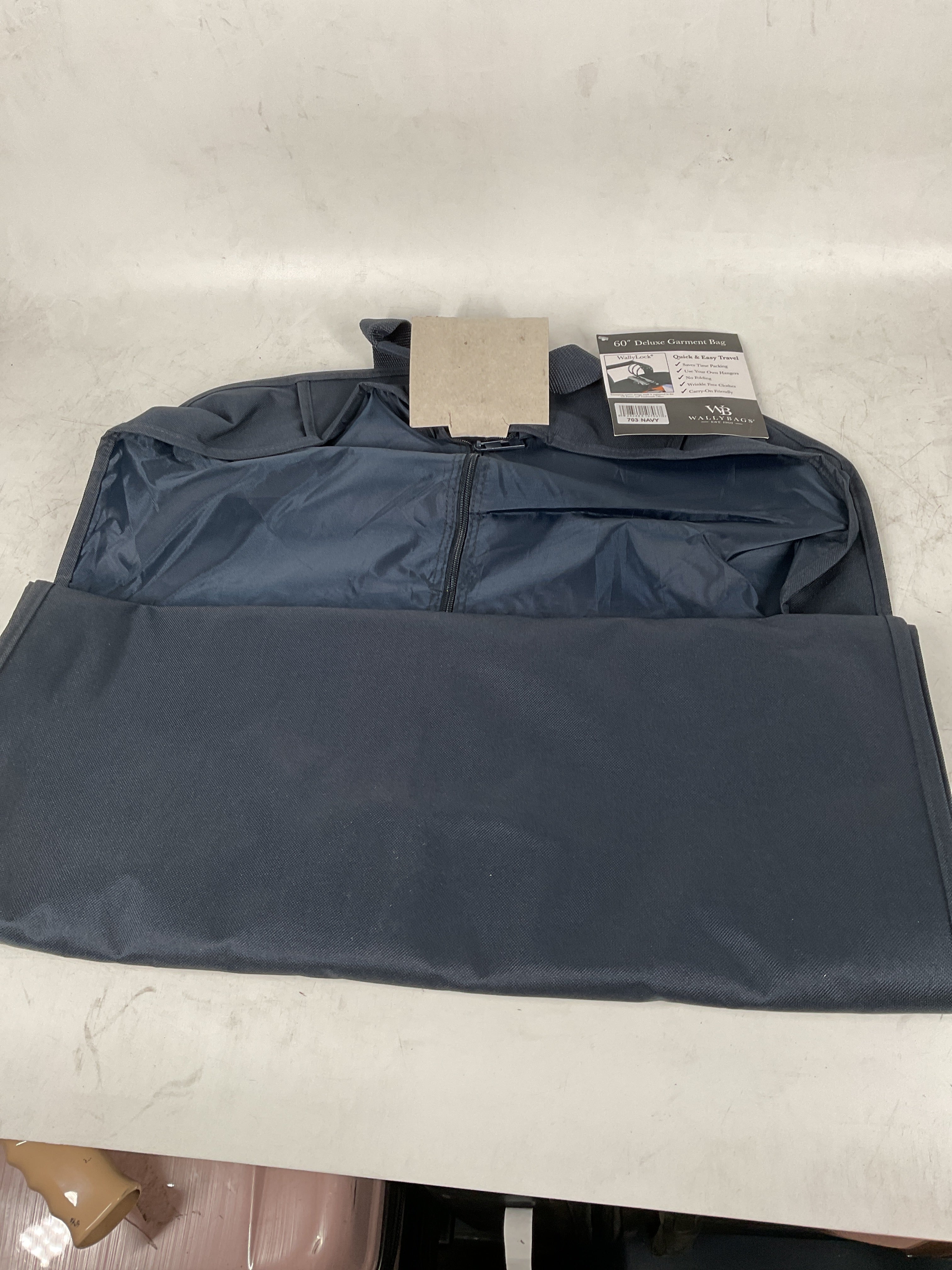 WallyBags® 60” Deluxe Travel Garment Bag Navy 60 Inch U7