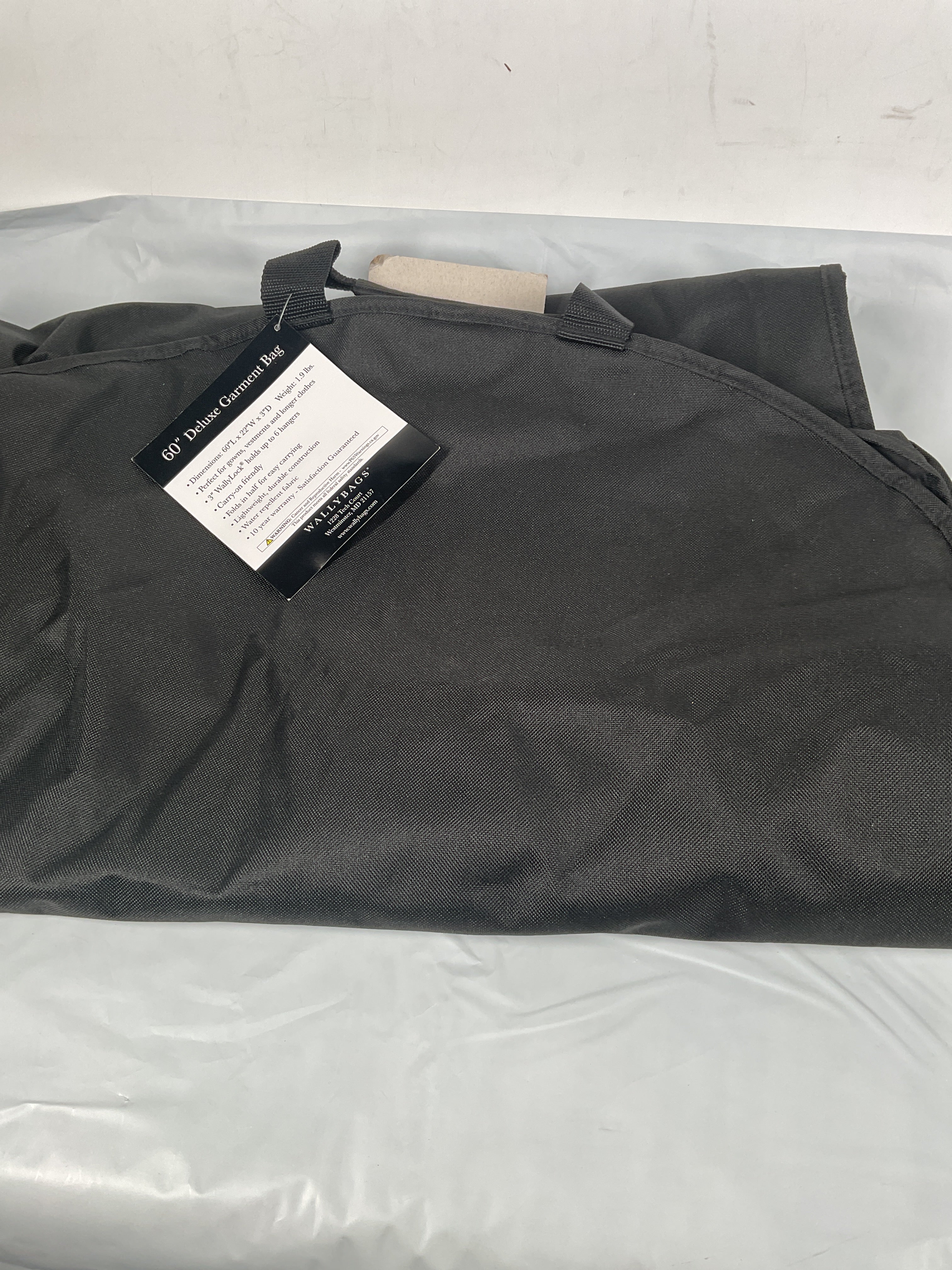 WallyBags 60" Deluxe Travel Garment Bag ( Black , 60-Inch ) Black 60 Inch U7