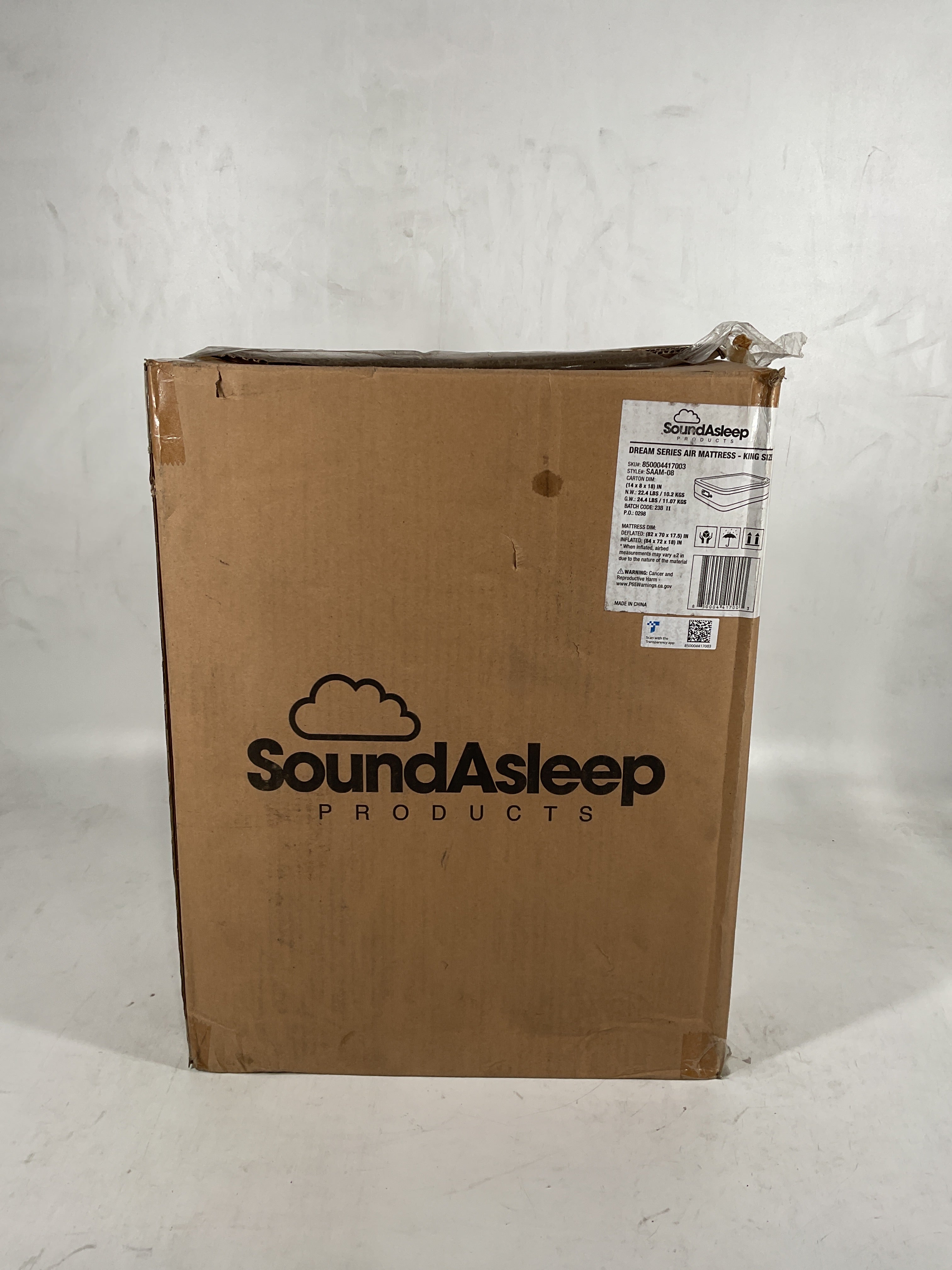 SoundAsleep Dream Series Luxury Air Mattress with ComfortCoil Technology & Built-in High Capacity Pump for Home & Camping- Double Height, Adjustable, Inflatable Blow Up, Portable - King Size Blue King U1