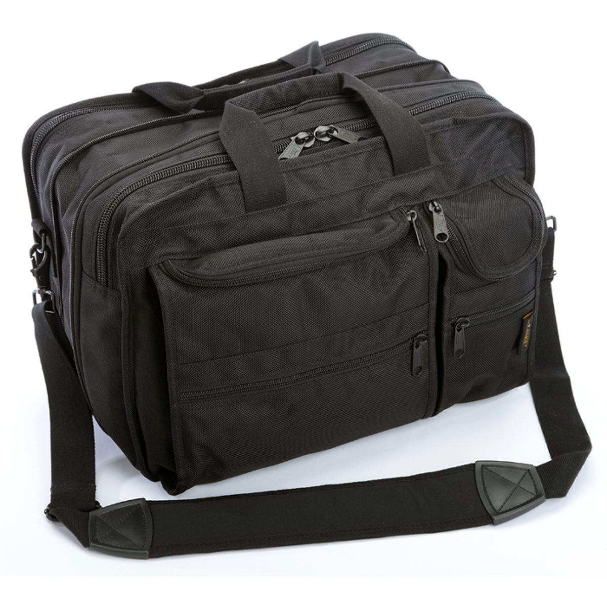 A.Saks Ballistic Nylon EXPANDABLE Organizer Briefcase ( Black , One Size ) Black One Size U1
