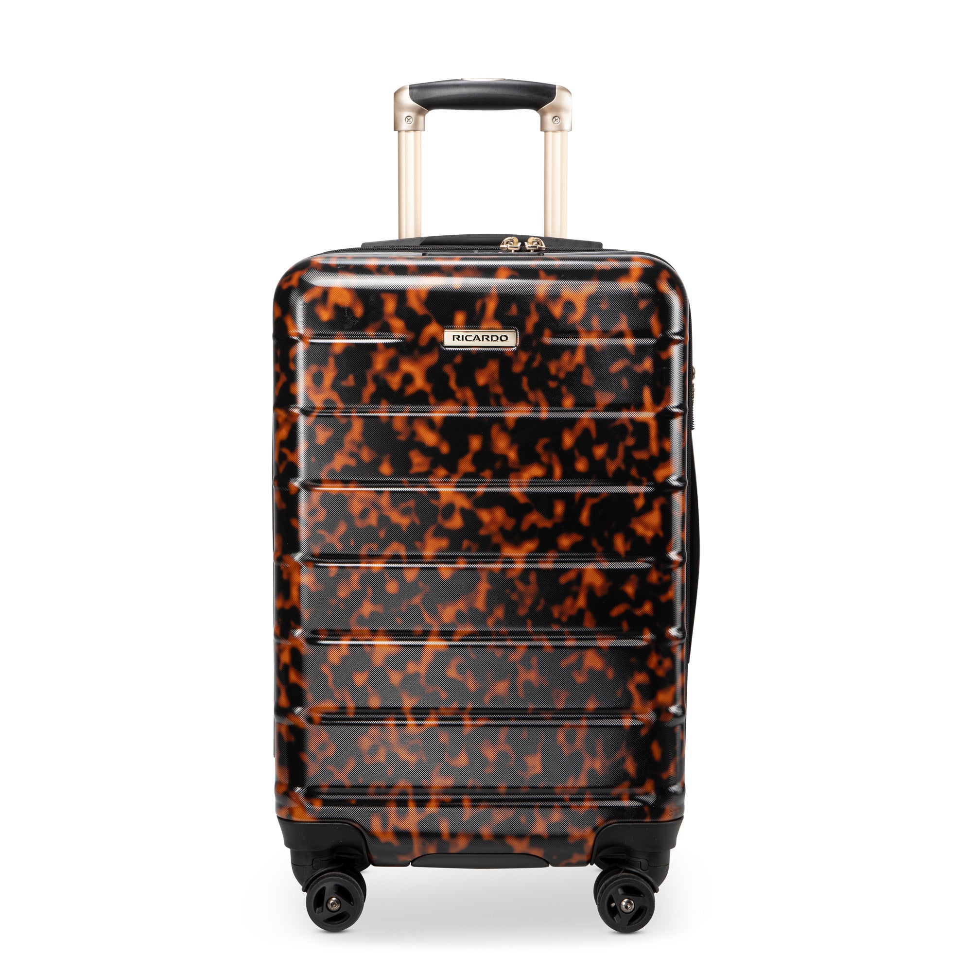 Ricardo Beverly Hills Cambria Hardside Luggage | Stylish Suitcase with Wheels for Effortless Travel, Expandable and Secure TSA-Locked Packing, 20-inch Carry-On, 22x14x9 ( Tortoise , Carry-On 20-Inch ) Tortoise Carry On 20 Inch U1