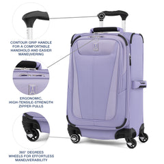 Travelpro Maxlite 5 Softside Expandable Luggage with 4 Spinner Wheels, Lightweight Suitcase, Men and Women ( Violet , Carry-on 21-Inch ) Violet Carry On 21 Inch U3