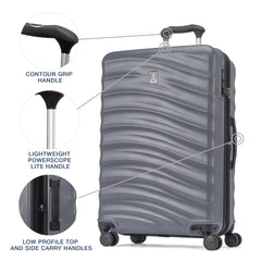 Travelpro Maxlite Air V2 Hardside Expandable Luggage, 8 Spinner Wheels, Lightweight Hard Shell Suitcase, TSA lock ( Shadow Grey , Checked Medium 25-Inch ) Shadow Grey Checked Medium 25 Inch U3