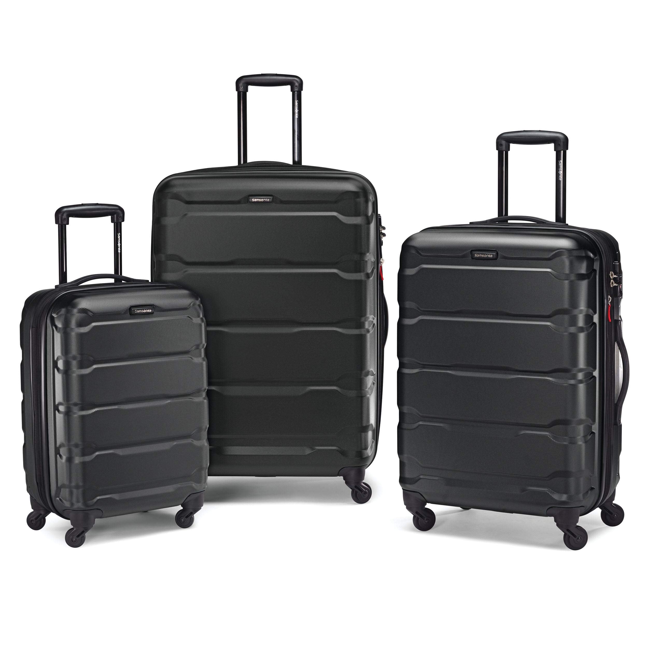 Samsonite Omni Checked-Medium 24-Inch PC Hardside Expandable Luggage with Spinner Wheels ( Black , Checked-Medium 24-Inch ) Black Checked Medium 24 Inch U37