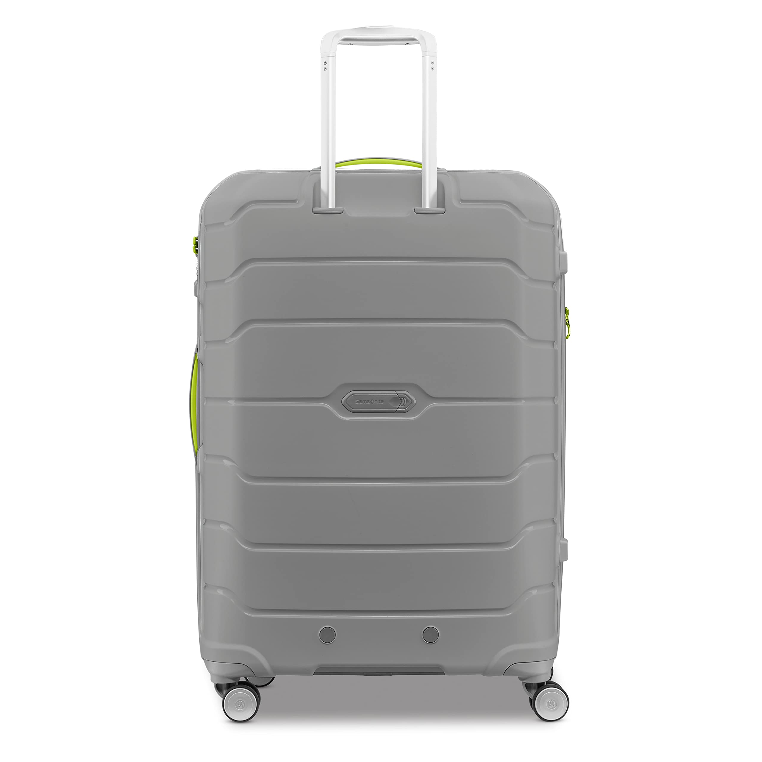 Samsonite Freeform Hardside Expandable with Double Spinner Wheels ( White/Grey , Checked-Large 28-Inch ) White/Grey Checked Large 28 Inch U4