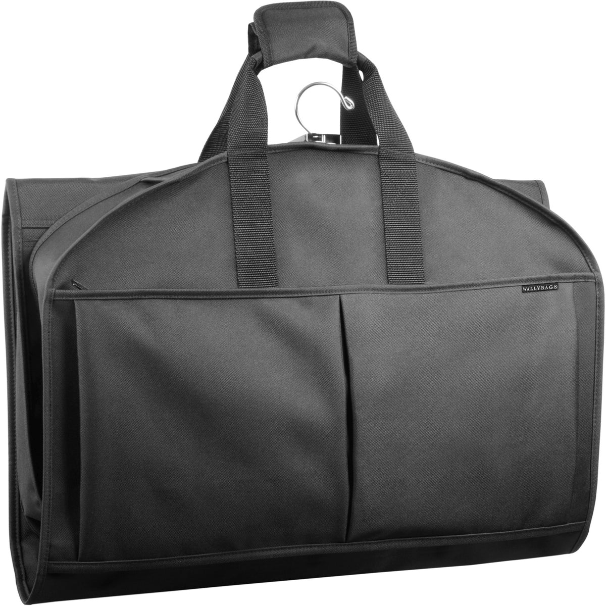 WallyBags® 48” Deluxe Tri-Fold Travel Garment Bag with three pockets ( Black , 48-inch ) Black 48 Inch U1