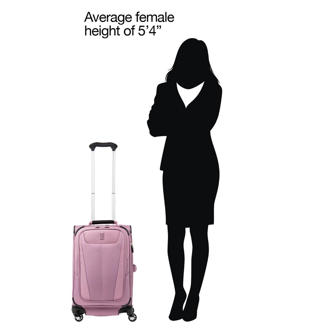 Travelpro Maxlite 5 Softside Expandable Luggage with 4 Spinner Wheels, Lightweight Suitcase, Men and Women ( Orchid Pink Purple , Carry-on 21-Inch ) Orchid Pink Purple Carry On 21 Inch U6